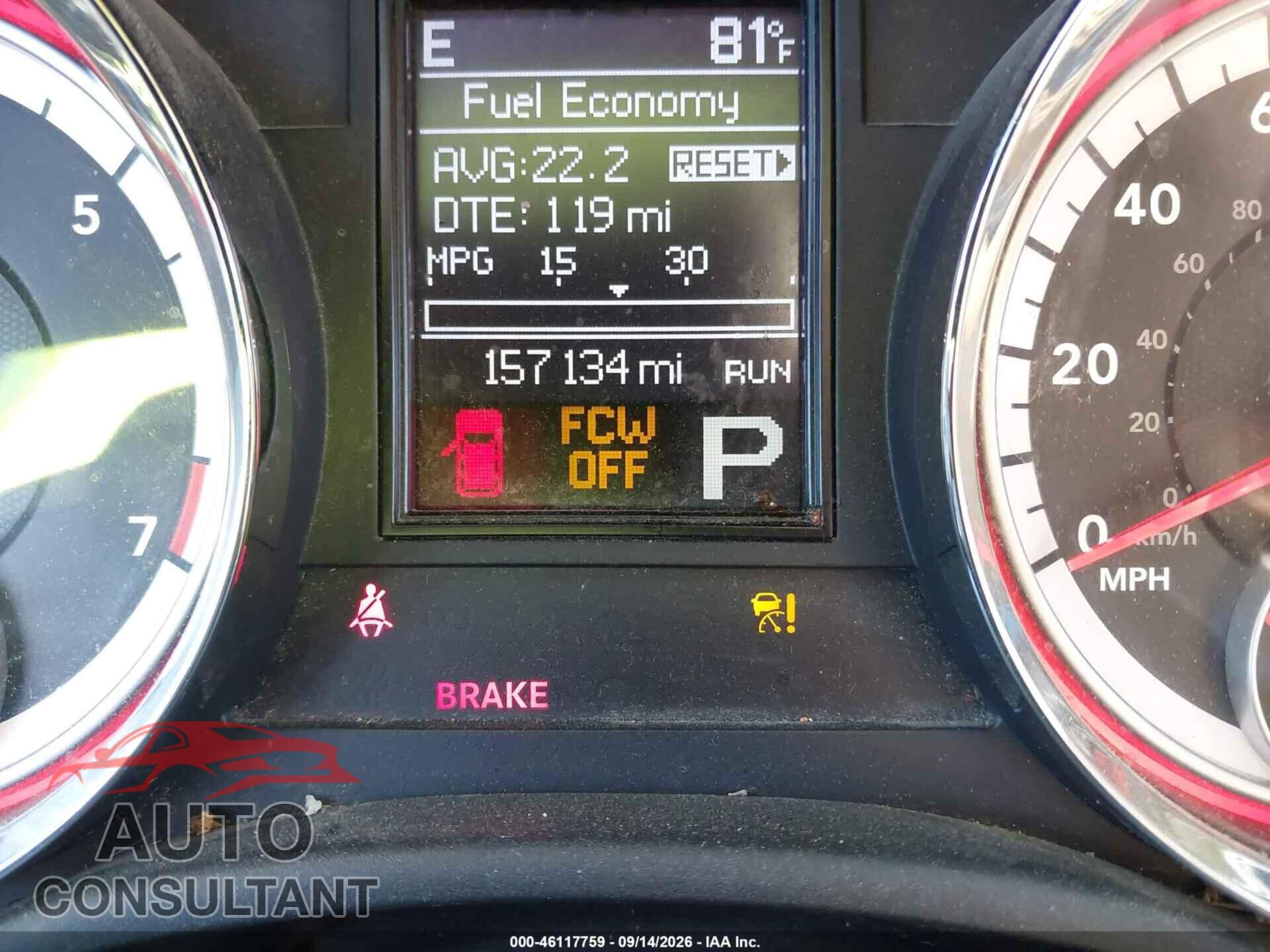 DODGE DURANGO 2012 - 1C4RDJEG7CC361476