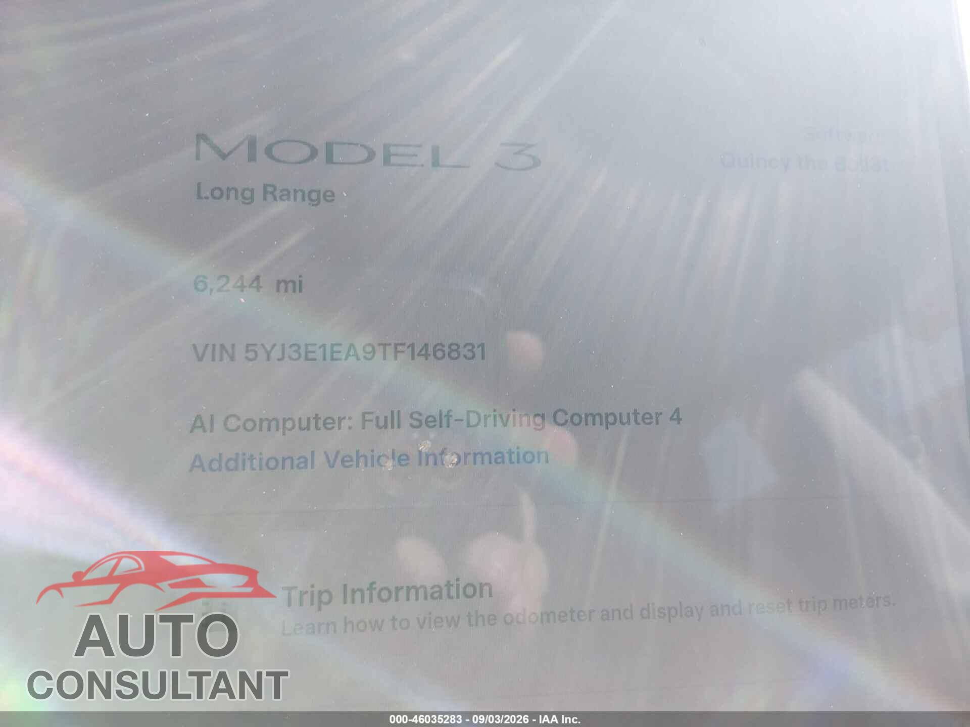 TESLA MODEL 3 2026 - 5YJ3E1EA9TF146831