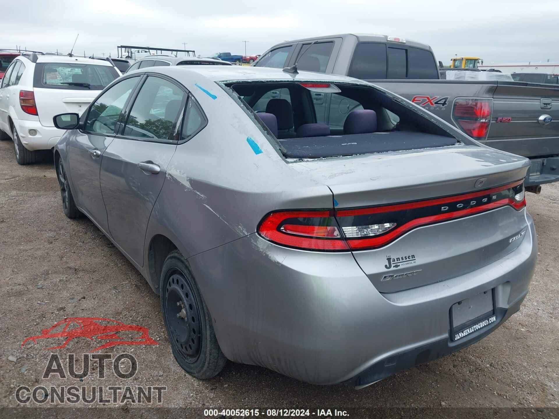 DODGE DART 2015 - 1C3CDFBB6FD299549