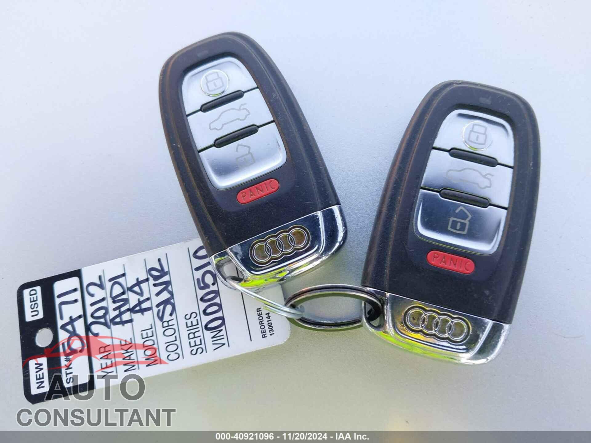 AUDI A4 2012 - WAUFFAFL4CN000510