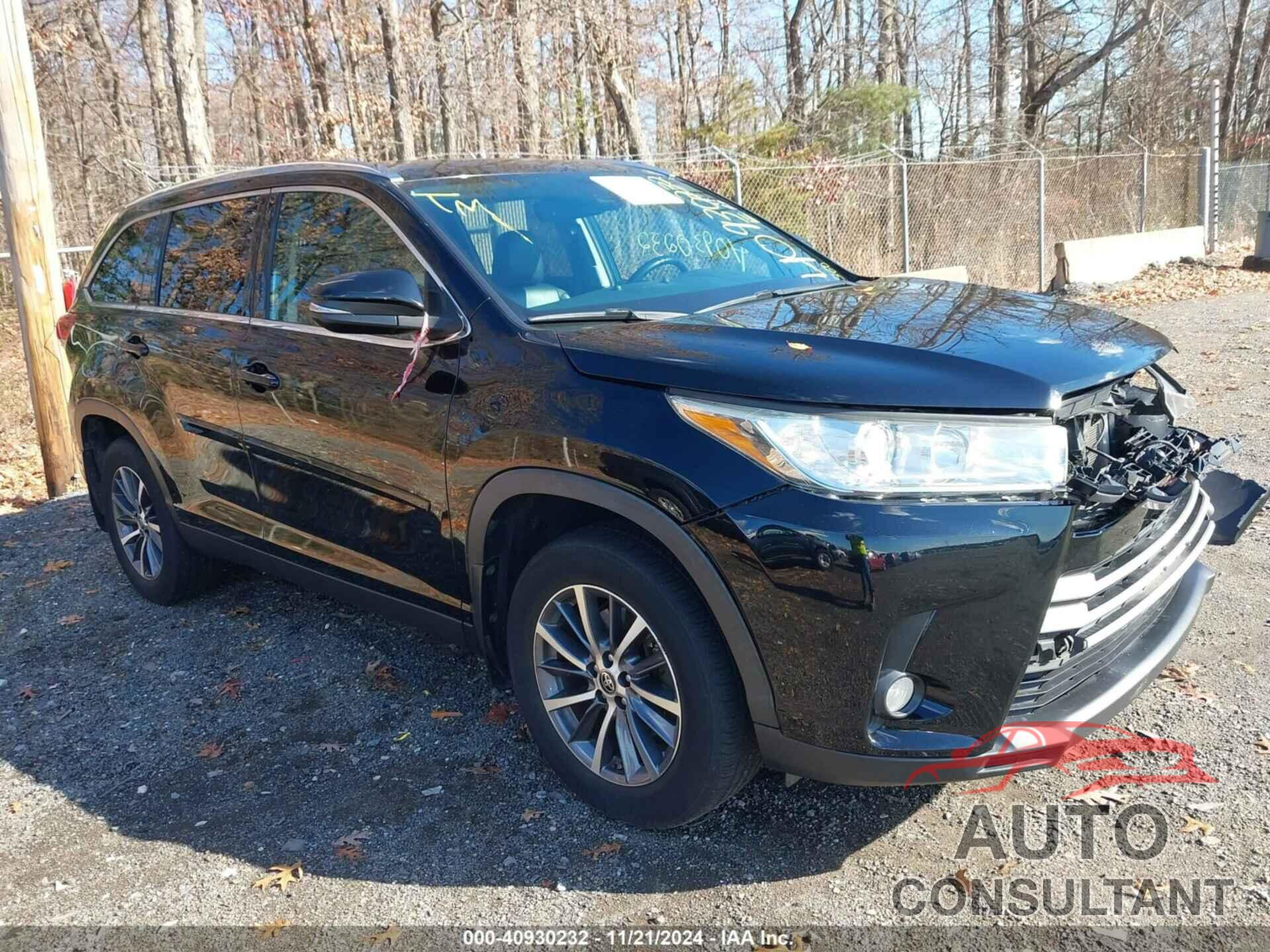TOYOTA HIGHLANDER 2019 - 5TDJZRFH9KS627467
