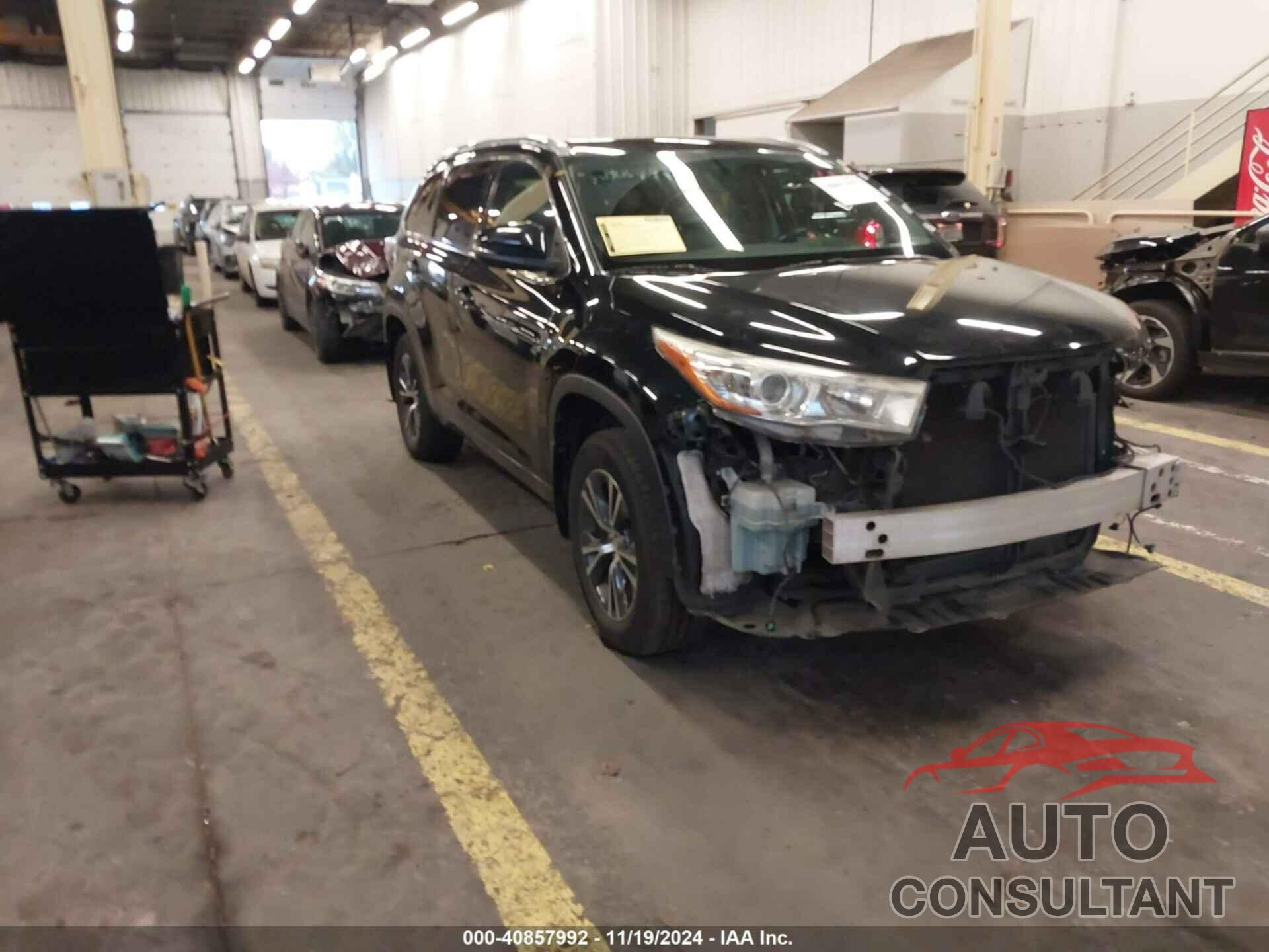 TOYOTA HIGHLANDER 2016 - 5TDJKRFH6GS257607