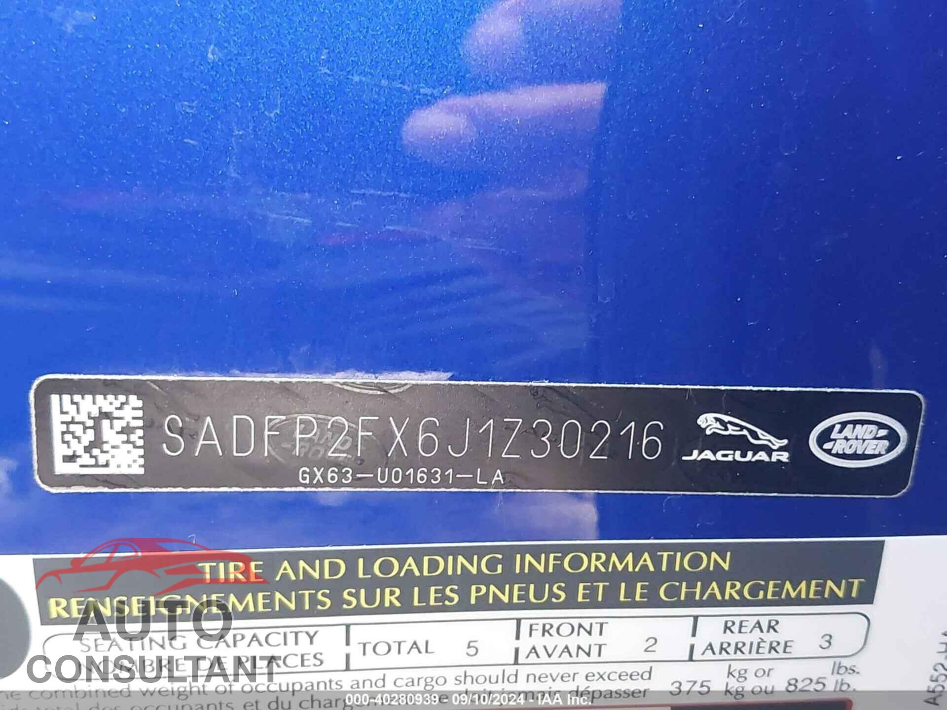 JAGUAR E-PACE 2018 - SADFP2FX6J1Z30216