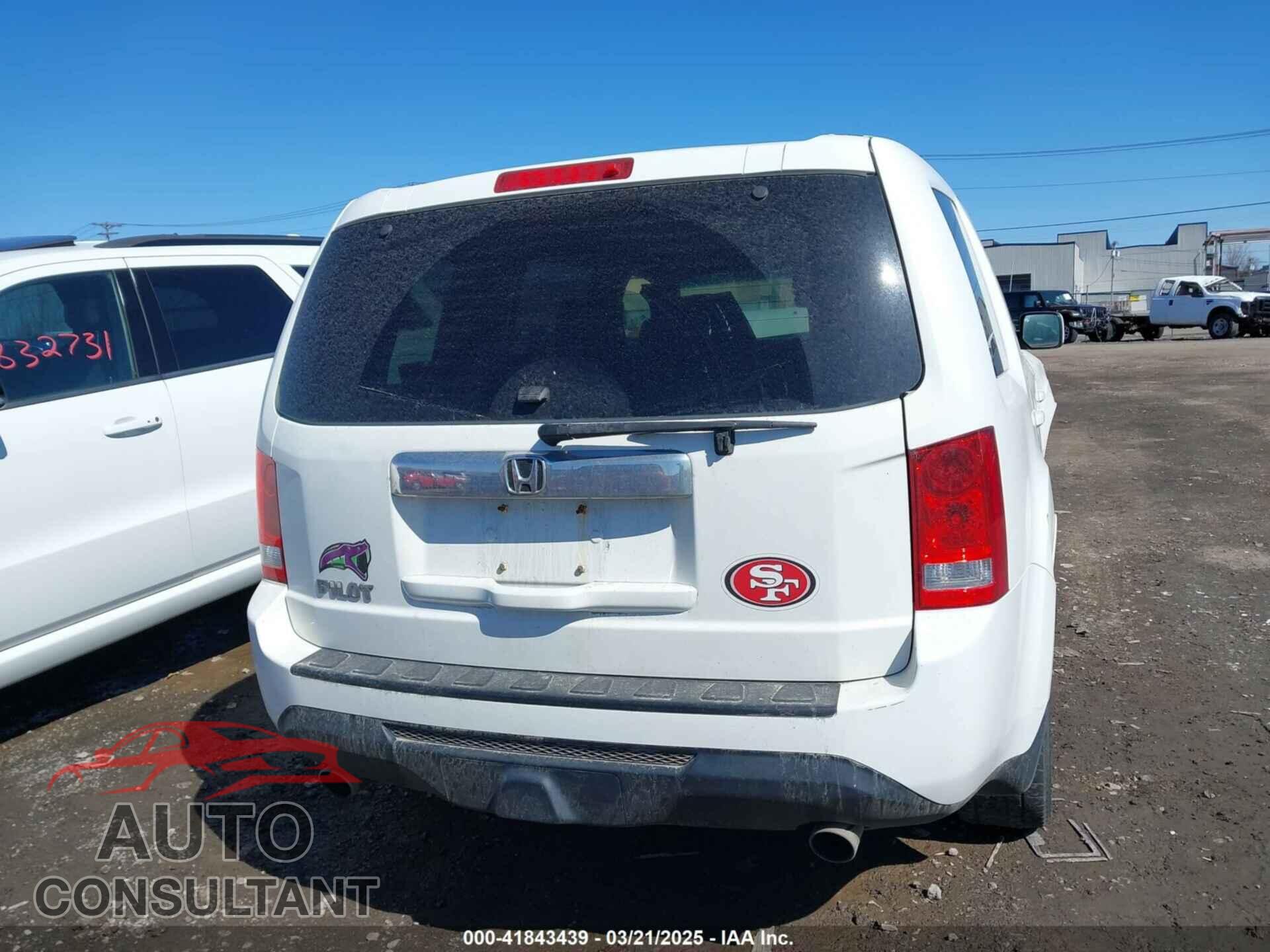 HONDA PILOT 2012 - 5FNYF3H48CB034185