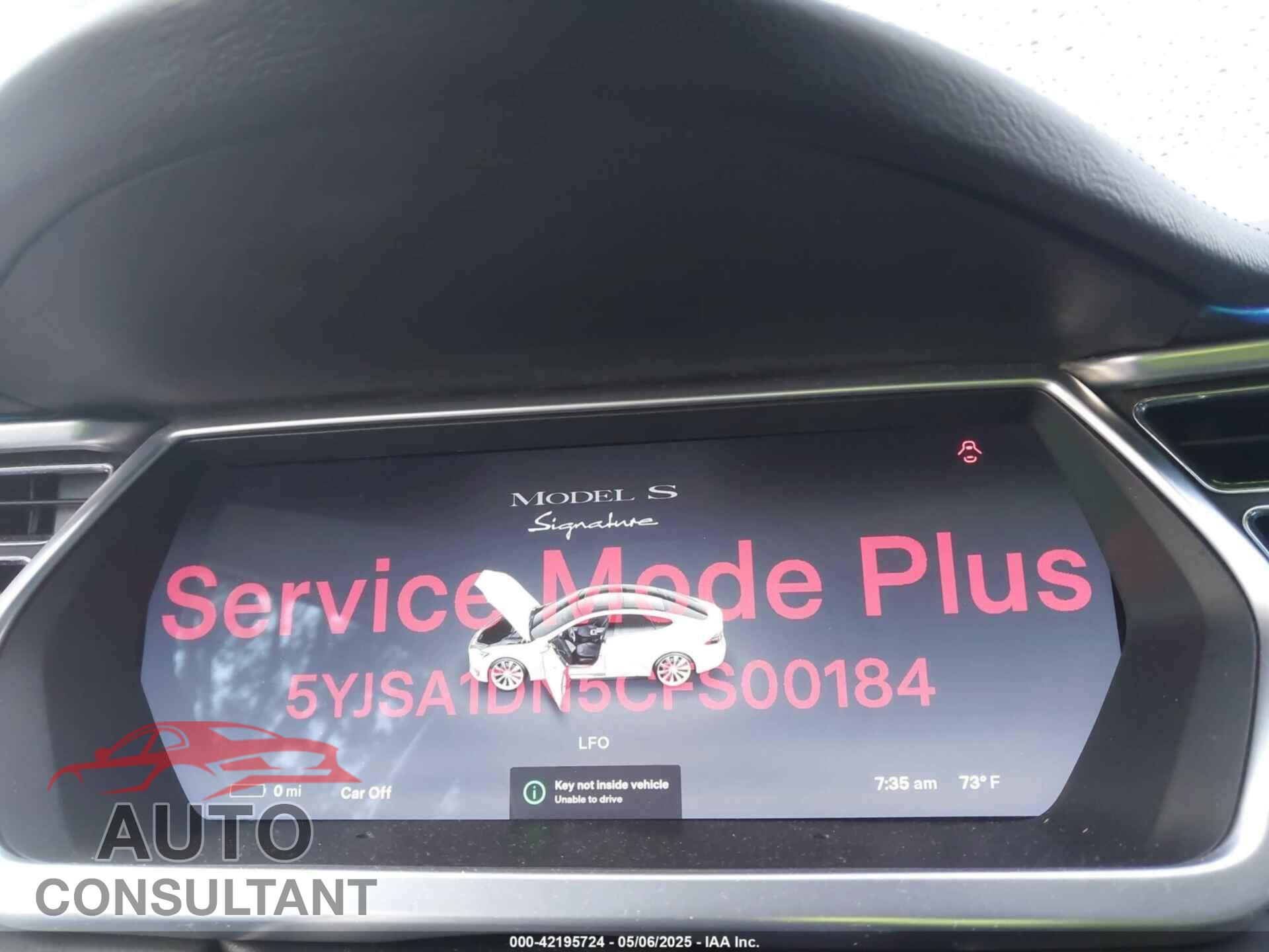 TESLA MODEL S 2012 - 5YJSA1DN5CFS00184