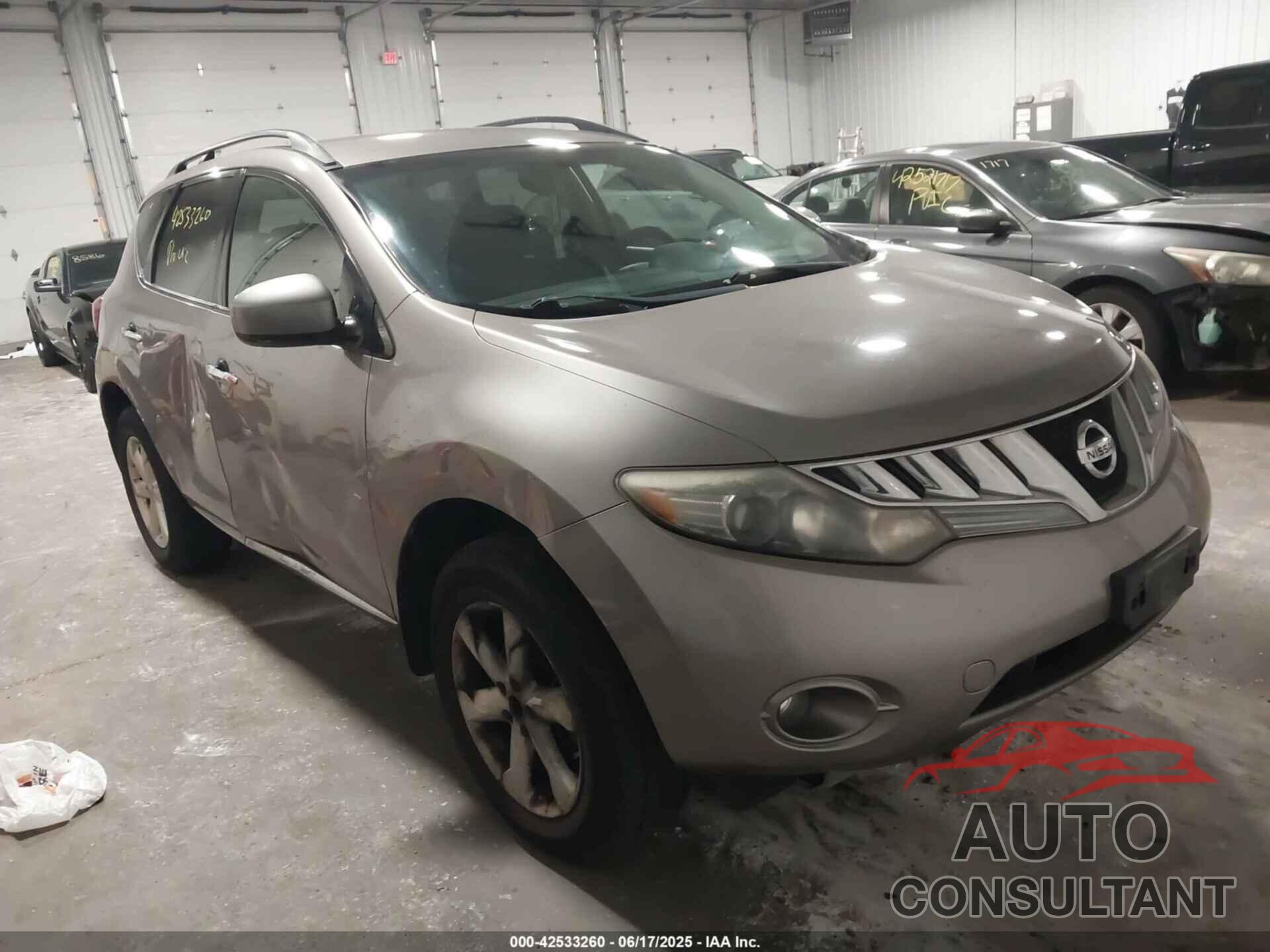 NISSAN MURANO 2009 - JN8AZ18WX9W139124