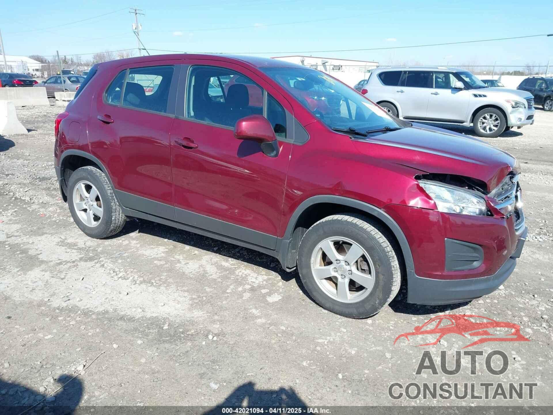 CHEVROLET TRAX 2016 - 3GNCJNSB4GL165348
