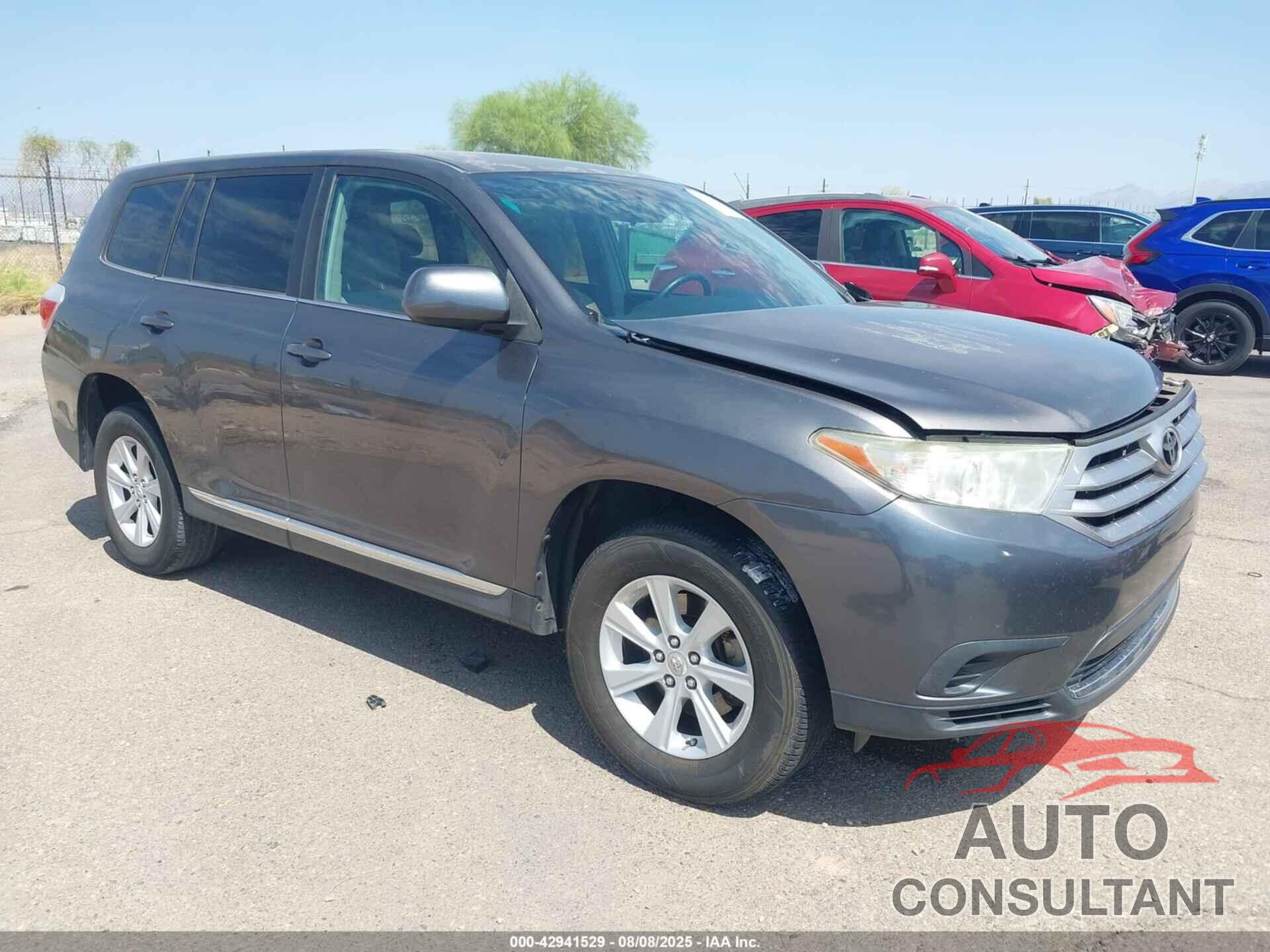 TOYOTA HIGHLANDER 2012 - 5TDZA3EH6CS030979