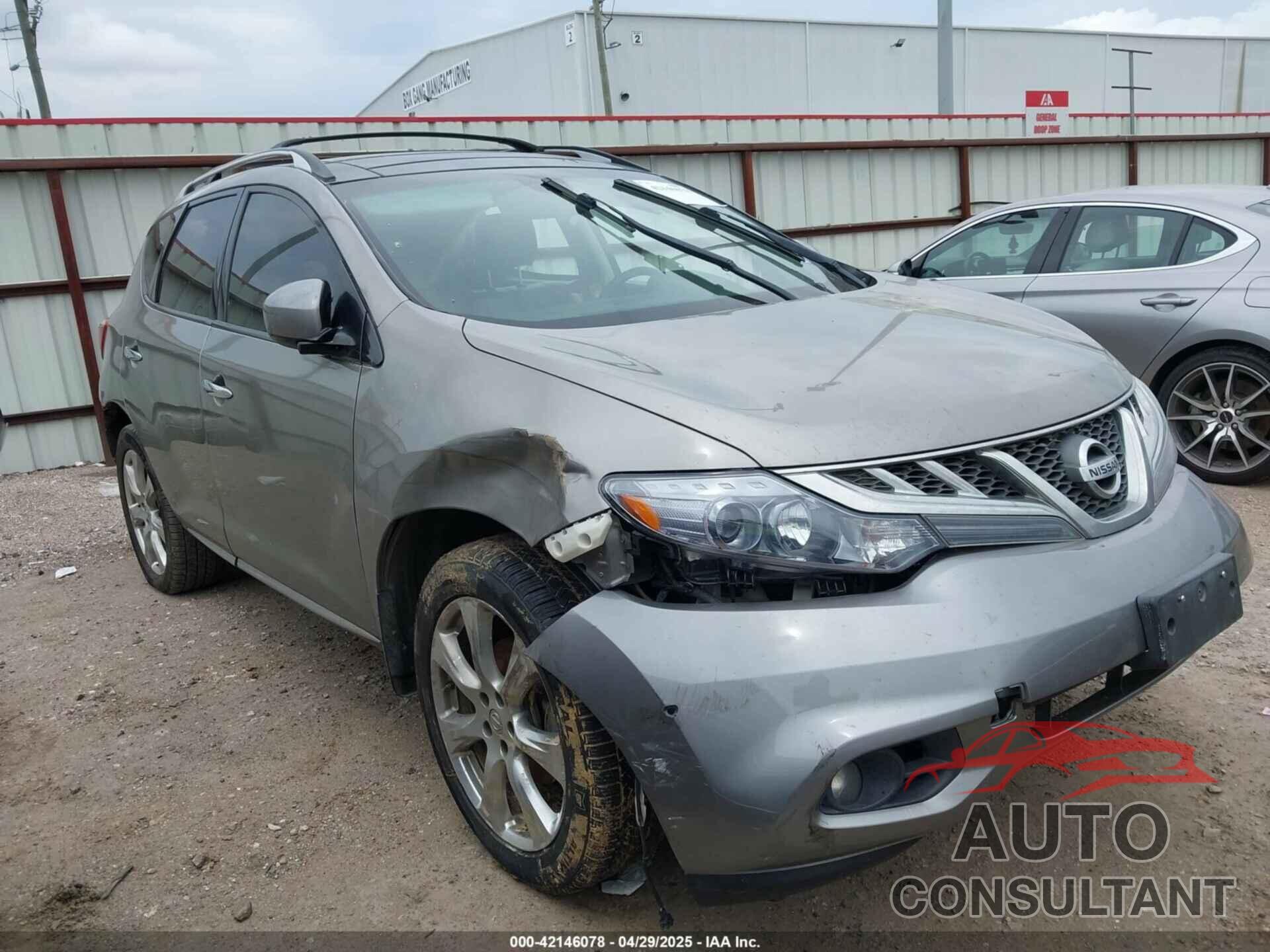 NISSAN MURANO 2012 - JN8AZ1MU6CW101367