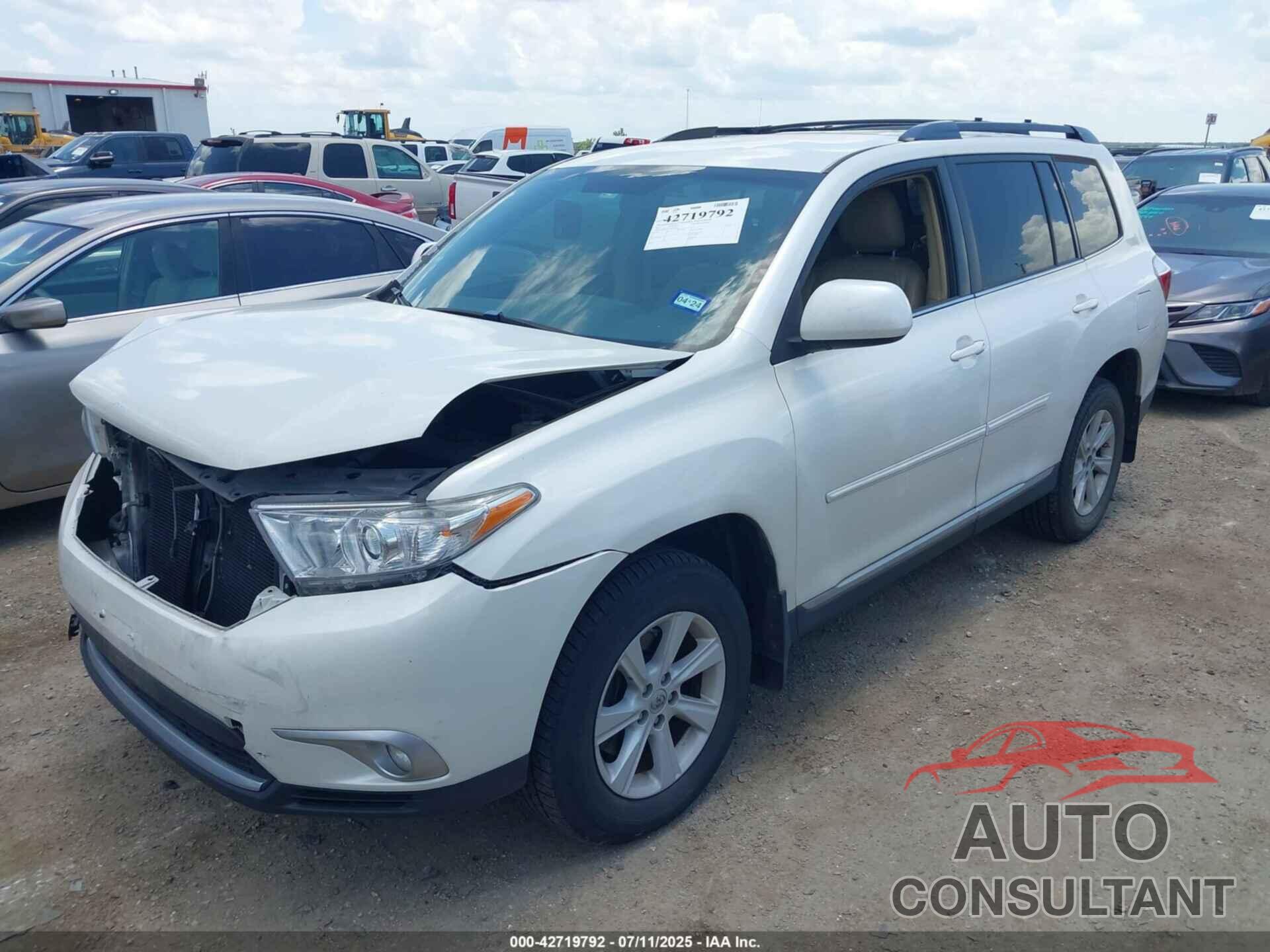 TOYOTA HIGHLANDER 2013 - 5TDZK3EH3DS112098