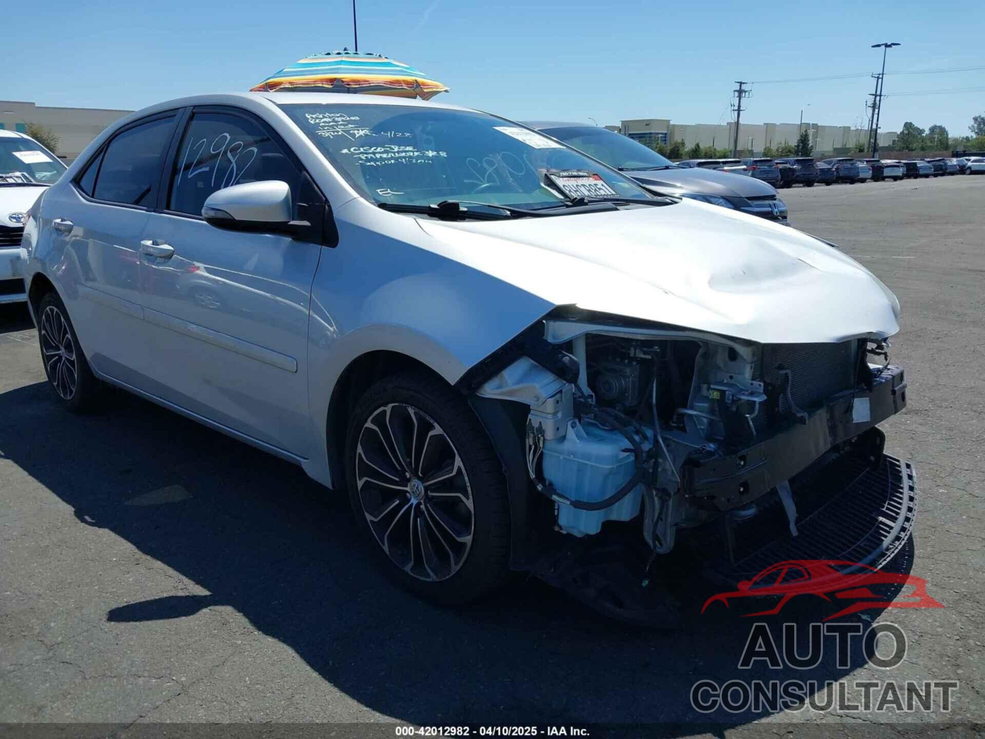 TOYOTA COROLLA 2016 - 2T1BURHE4GC551548