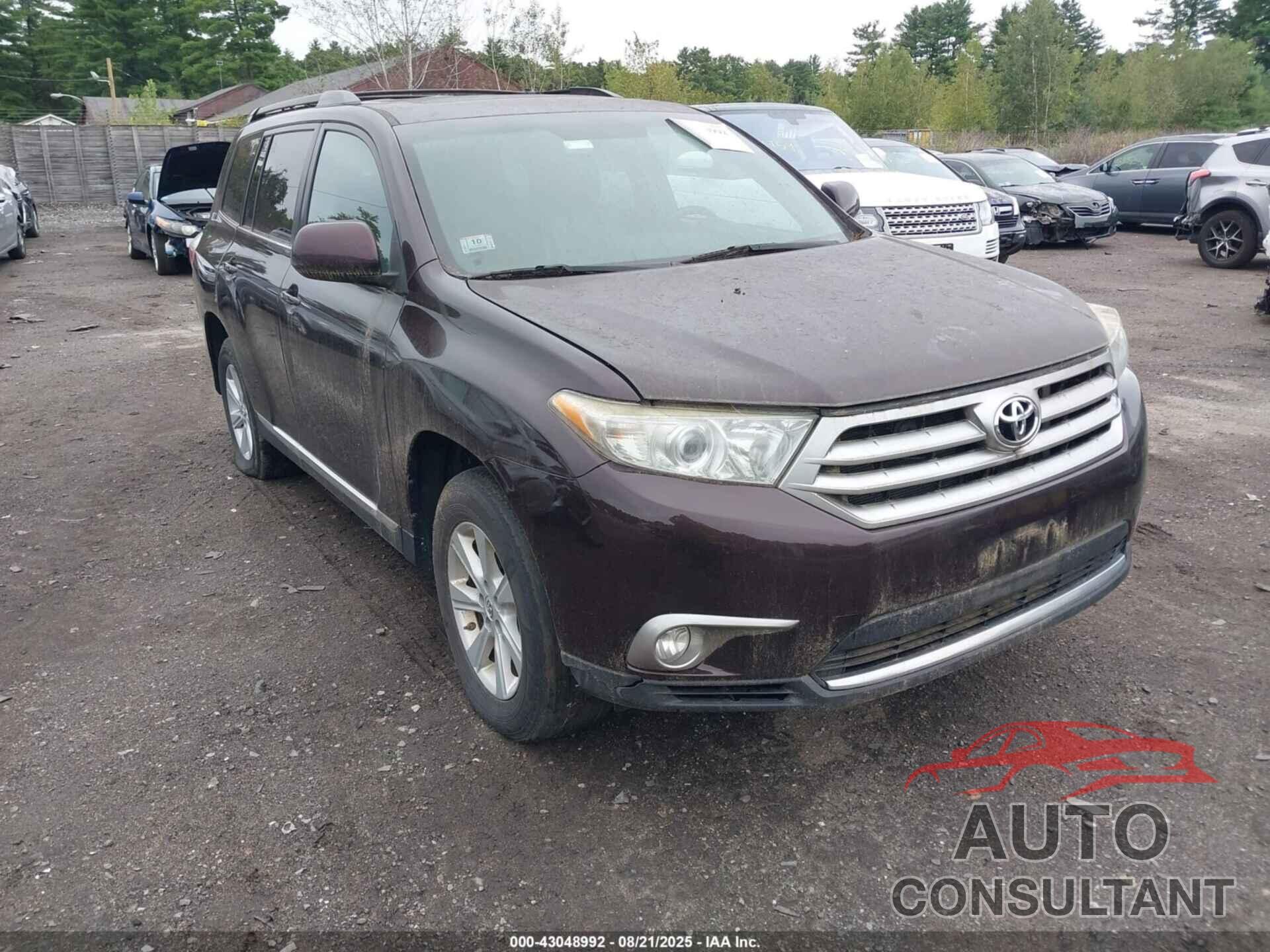 TOYOTA HIGHLANDER 2013 - 5TDBK3EHXDS269659