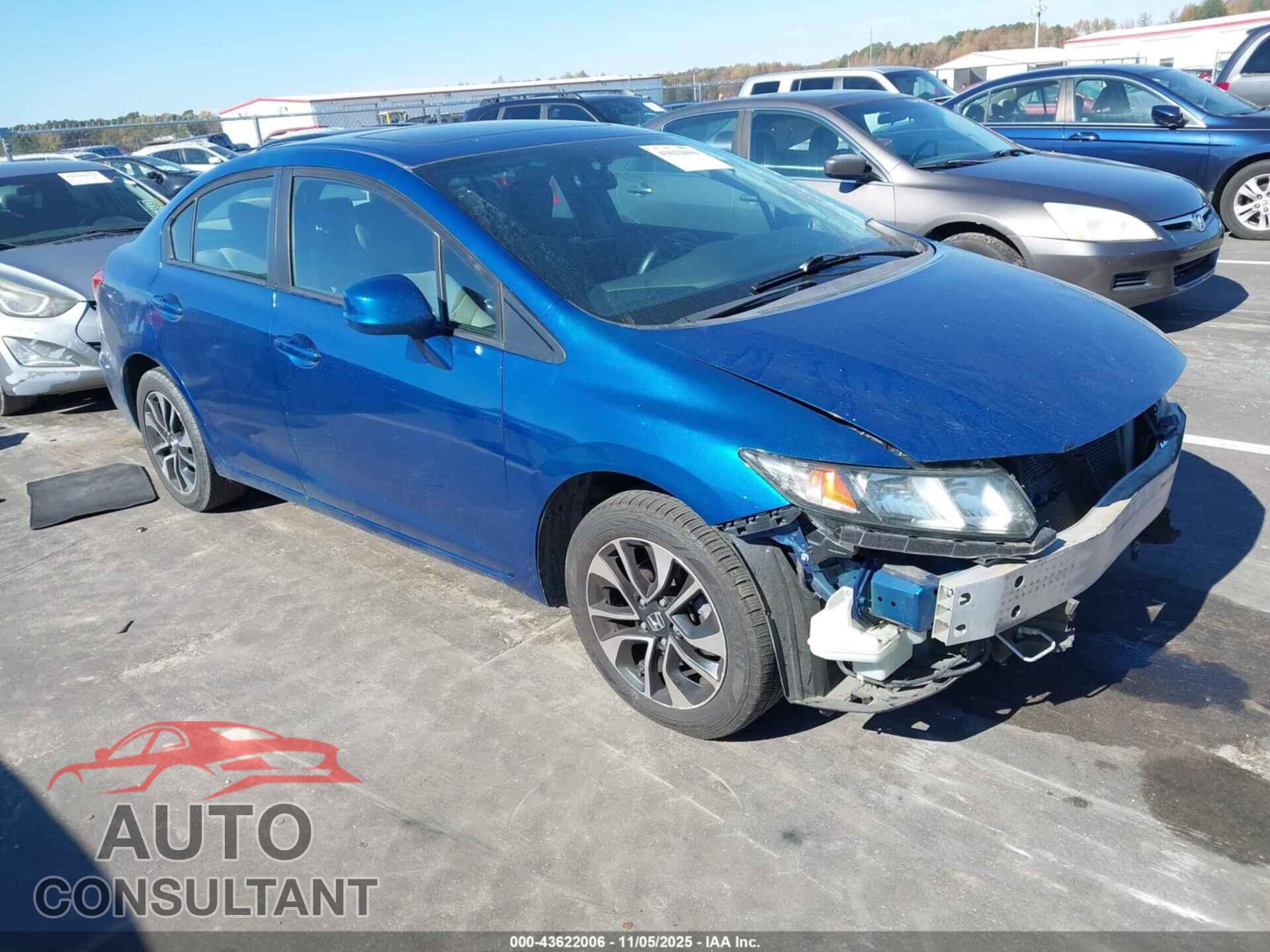 HONDA CIVIC 2013 - 19XFB2F86DE242530
