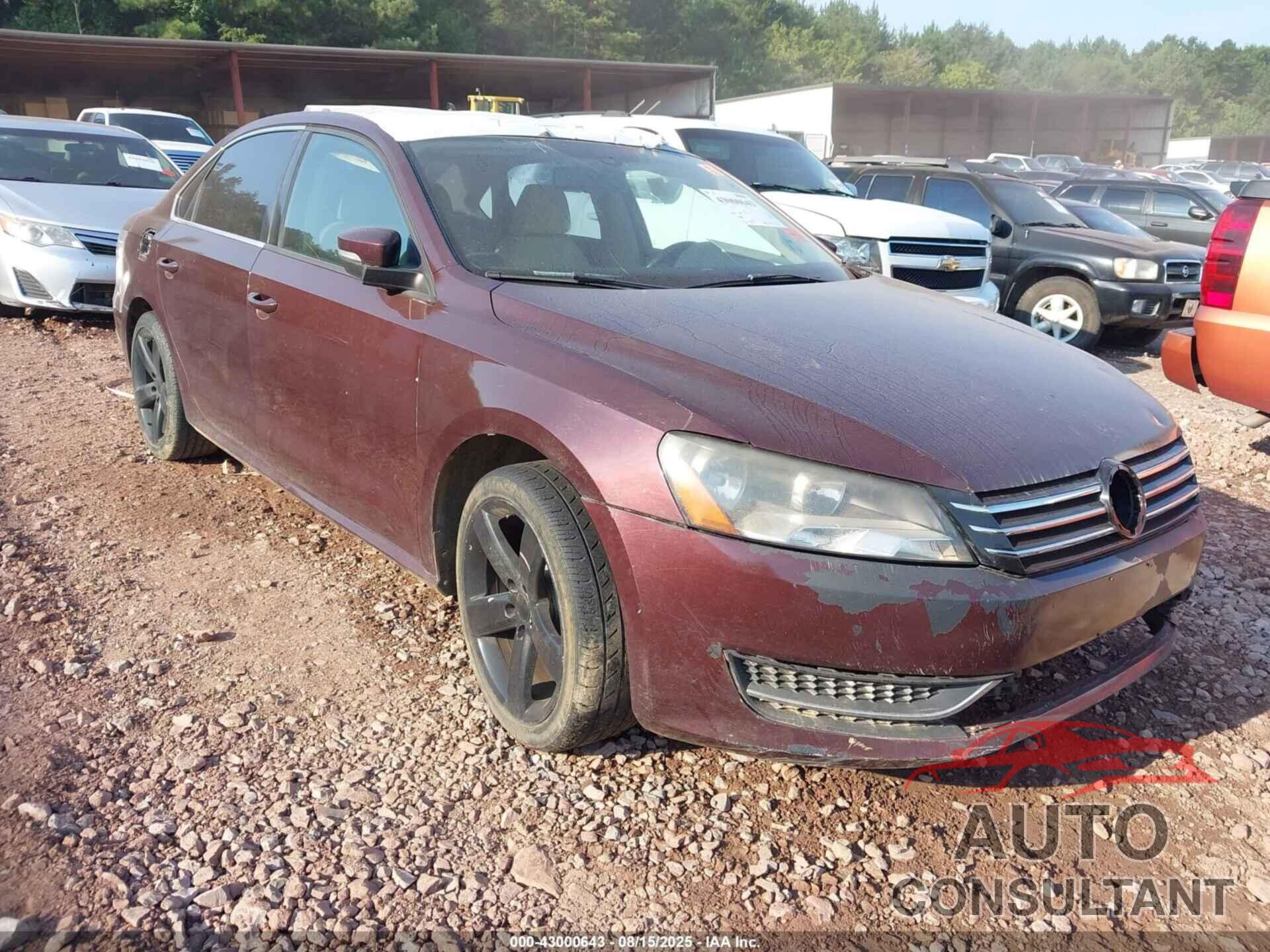 VOLKSWAGEN PASSAT 2012 - 1VWBH7A33CC102847