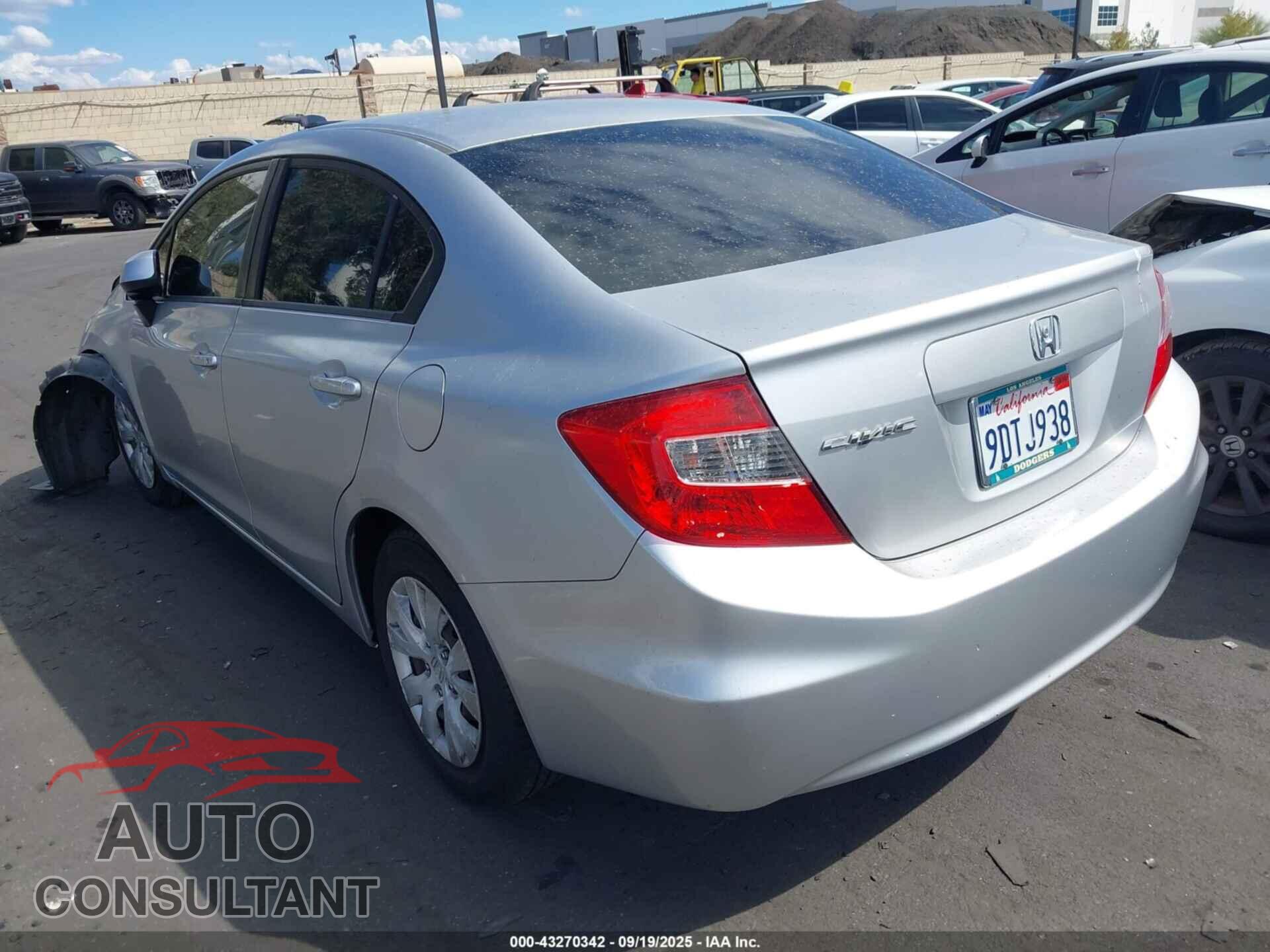 HONDA CIVIC 2012 - 19XFB2F54CE354070