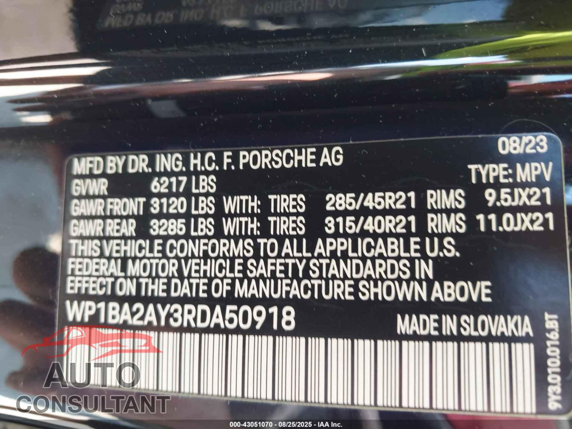 PORSCHE CAYENNE COUPE 2024 - WP1BA2AY3RDA50918