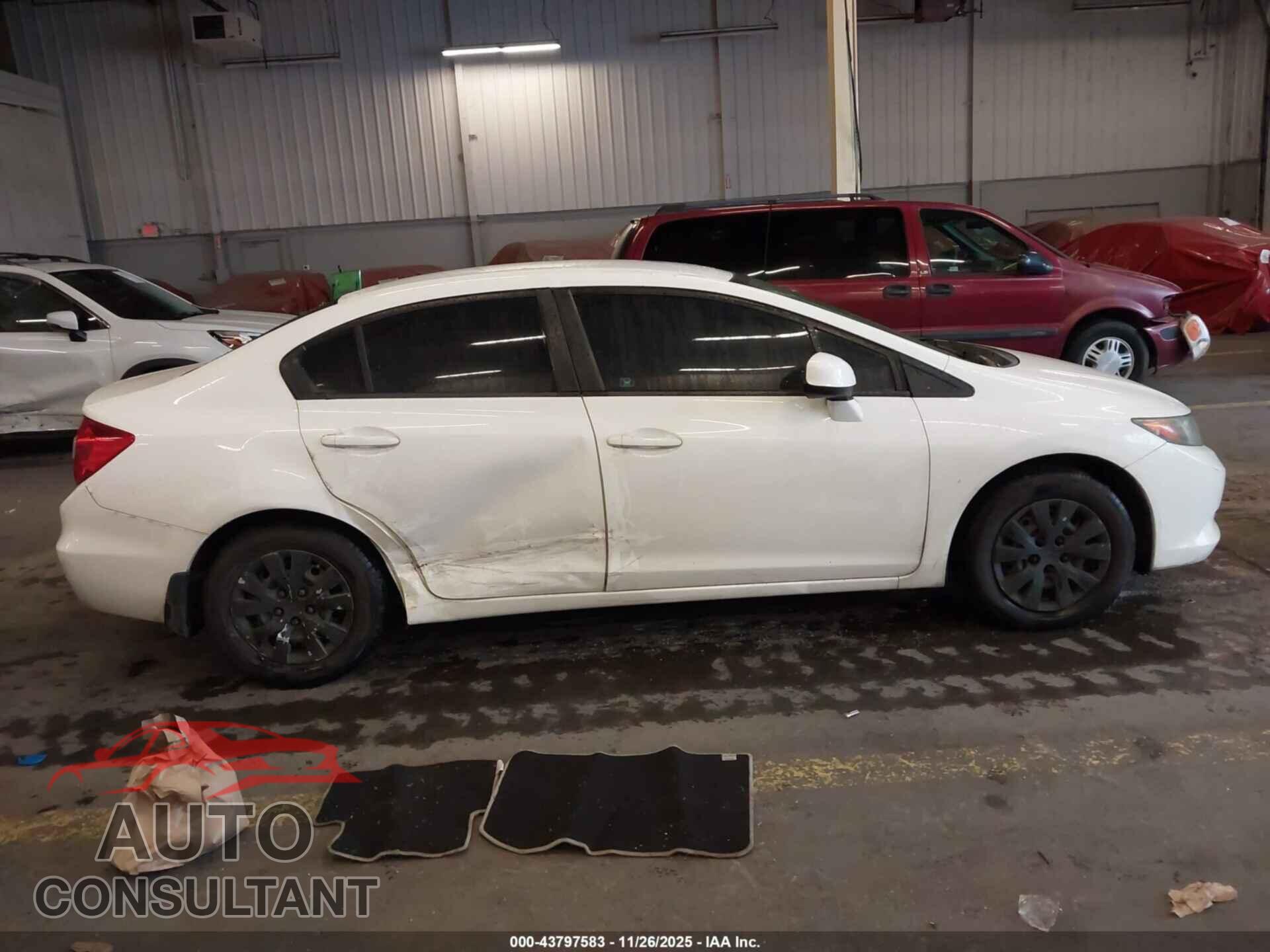 HONDA CIVIC 2012 - 19XFB2F56CE090897