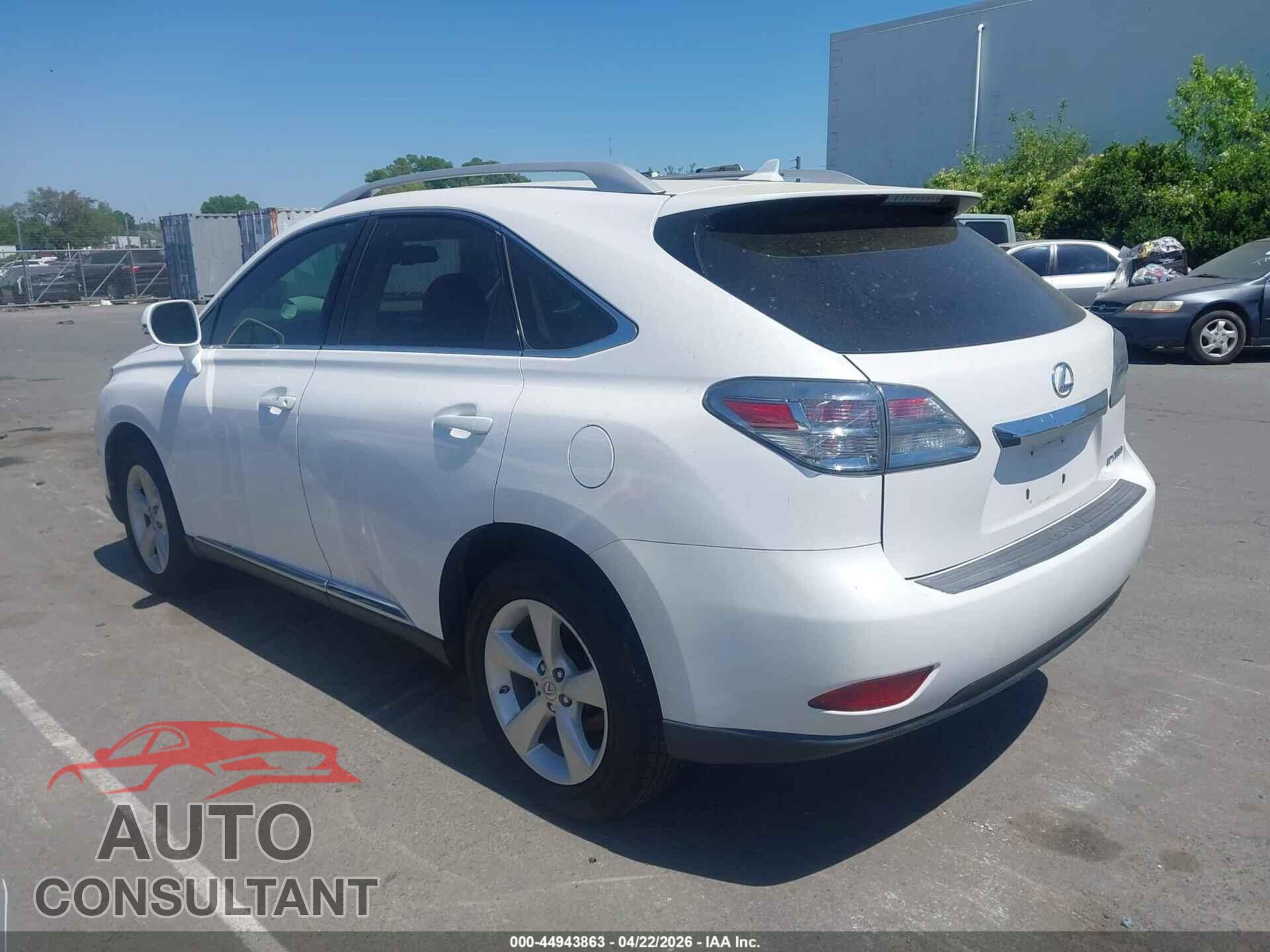 LEXUS RX 350 2011 - 2T2BK1BA8BC101032