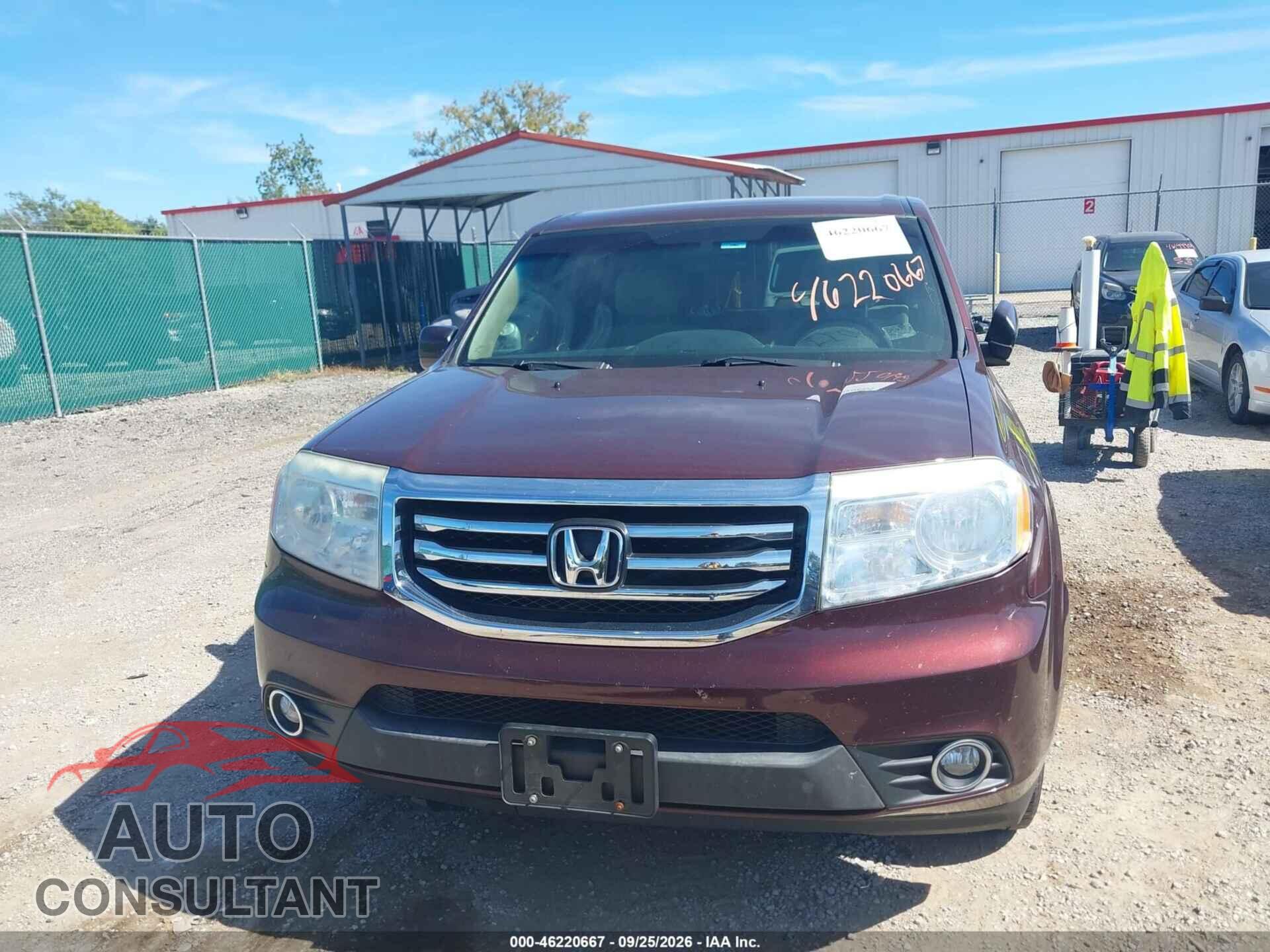 HONDA PILOT 2013 - 5FNYF3H49DB021978