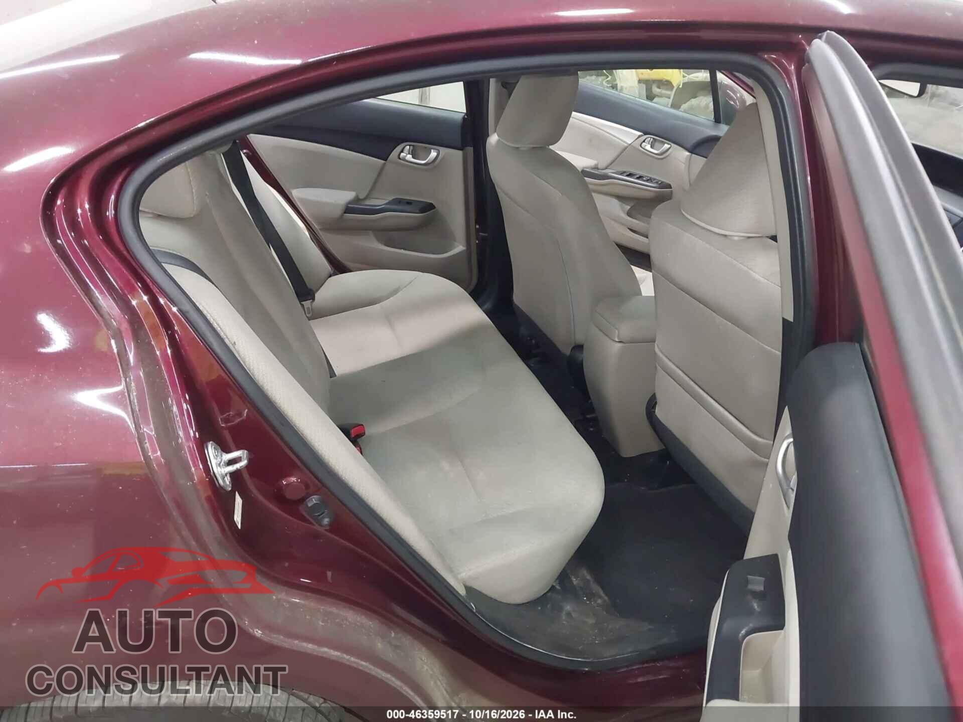 HONDA CIVIC 2013 - 19XFB2F80DE233449