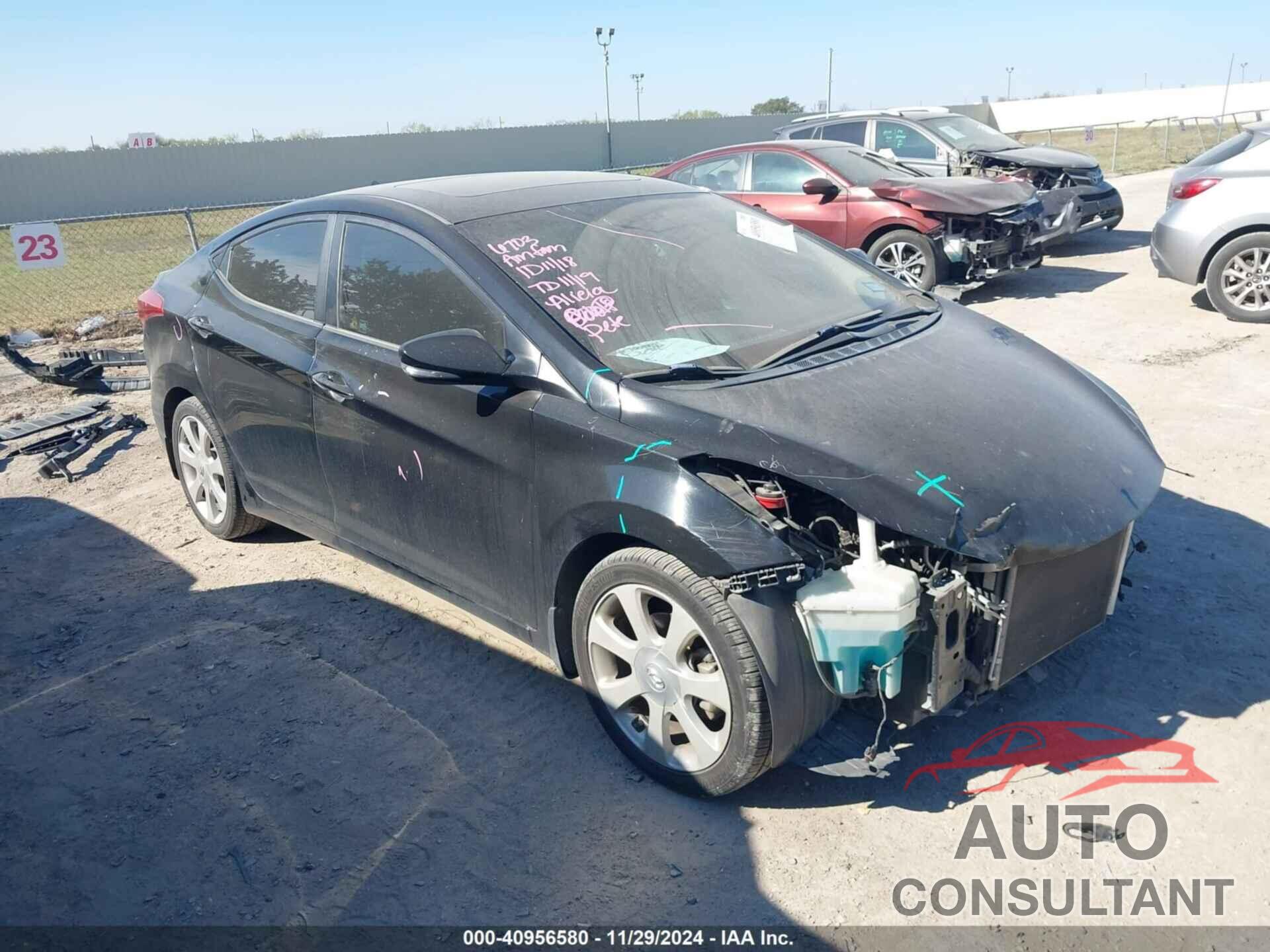 HYUNDAI ELANTRA 2013 - KMHDH4AE4DU604222