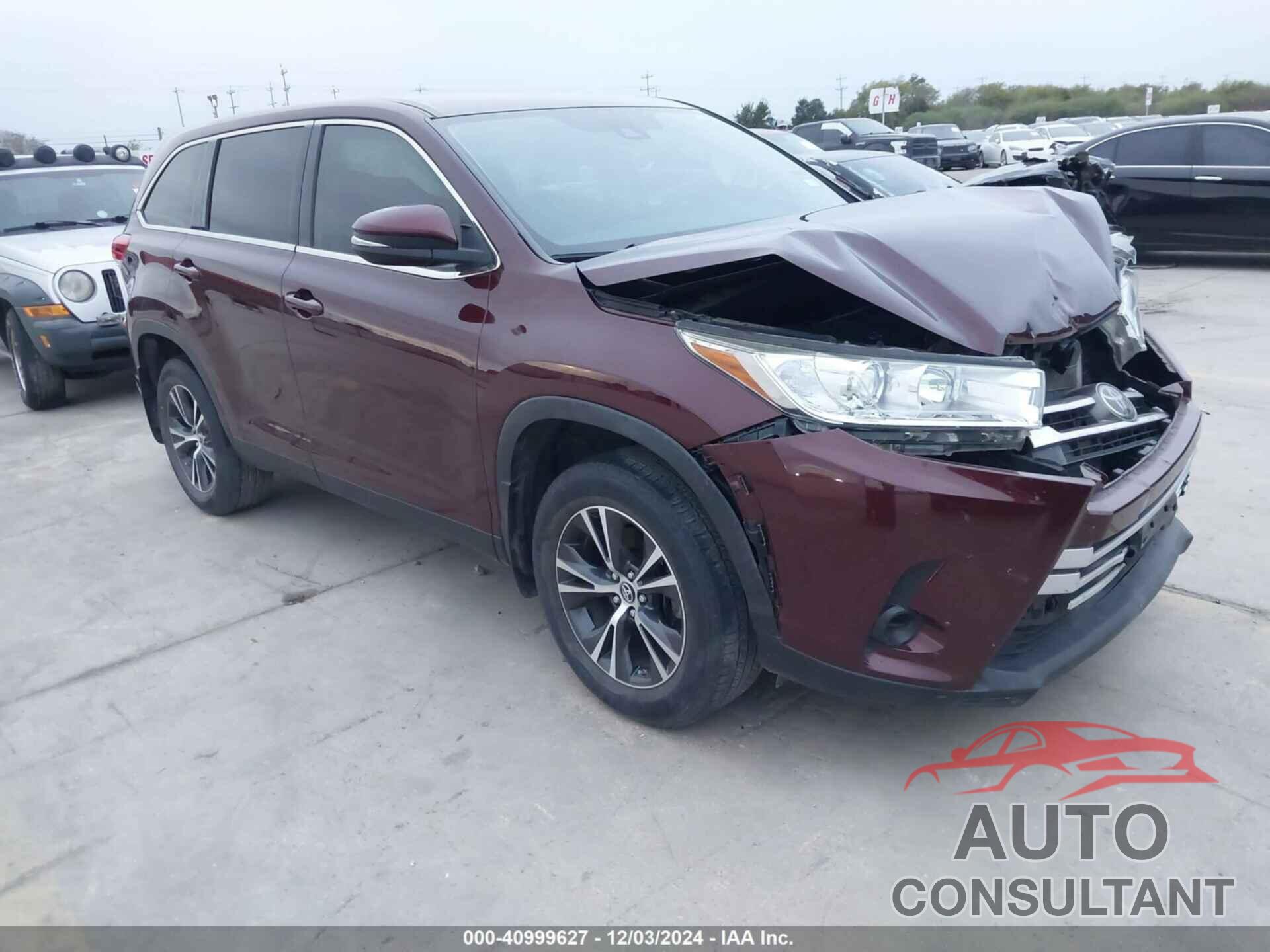 TOYOTA HIGHLANDER 2019 - 5TDZZRFH6KS365684