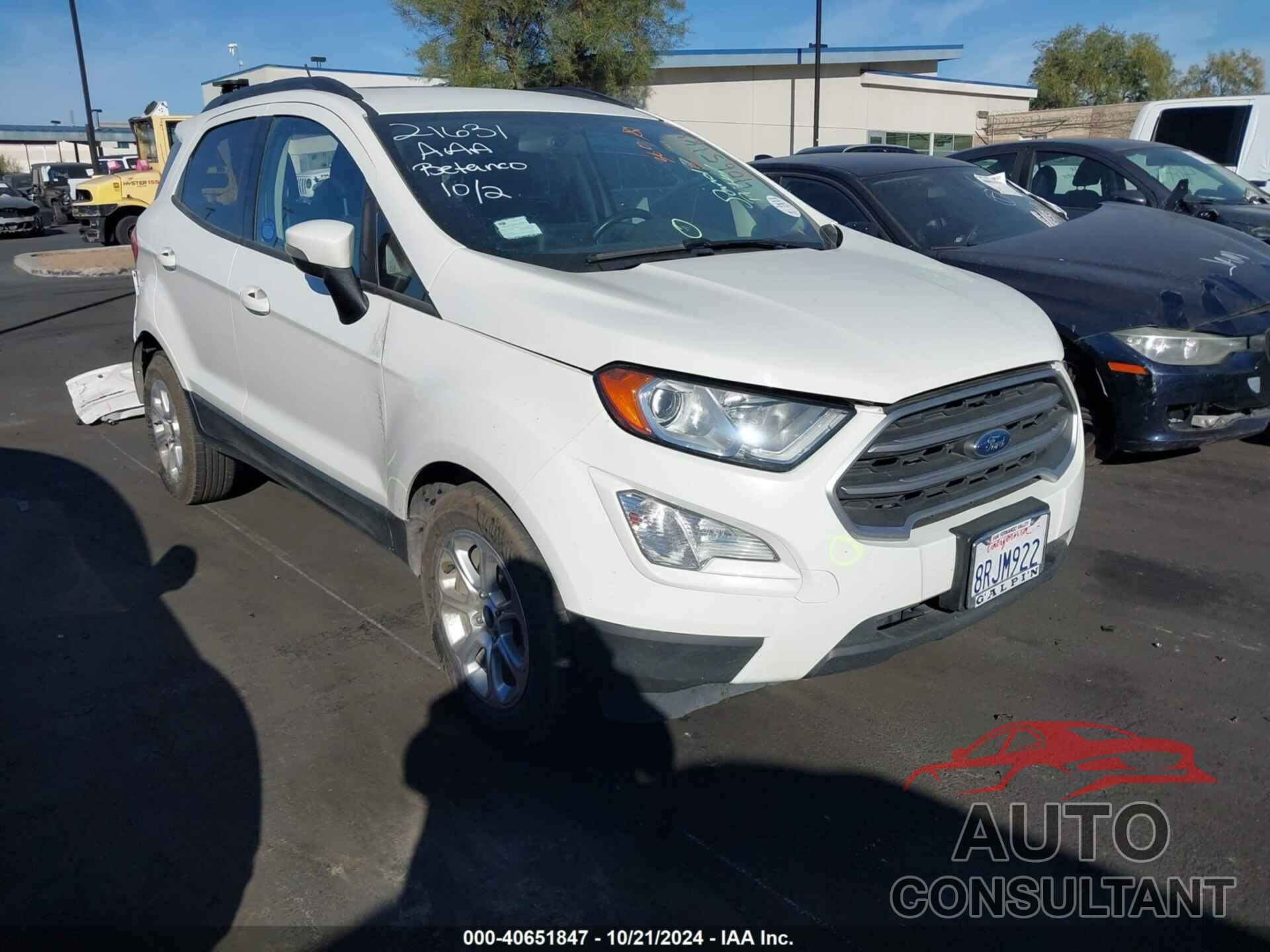 FORD ECOSPORT 2020 - MAJ3S2GE3LC326114