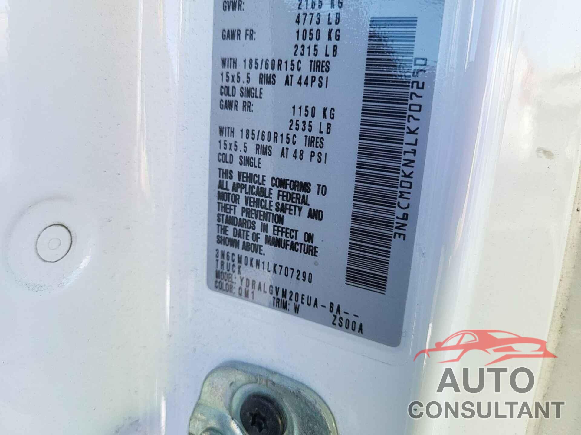 NISSAN NV200 COMPACT CARGO 2020 - 3N6CM0KN1LK707290