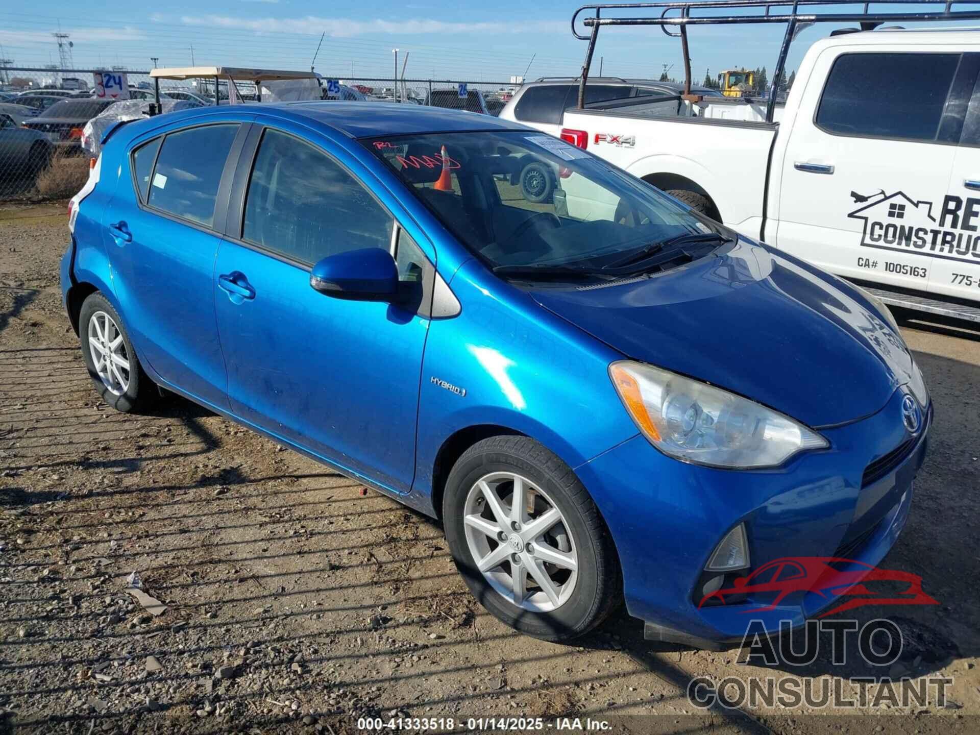 TOYOTA PRIUS C 2013 - JTDKDTB31D1052212