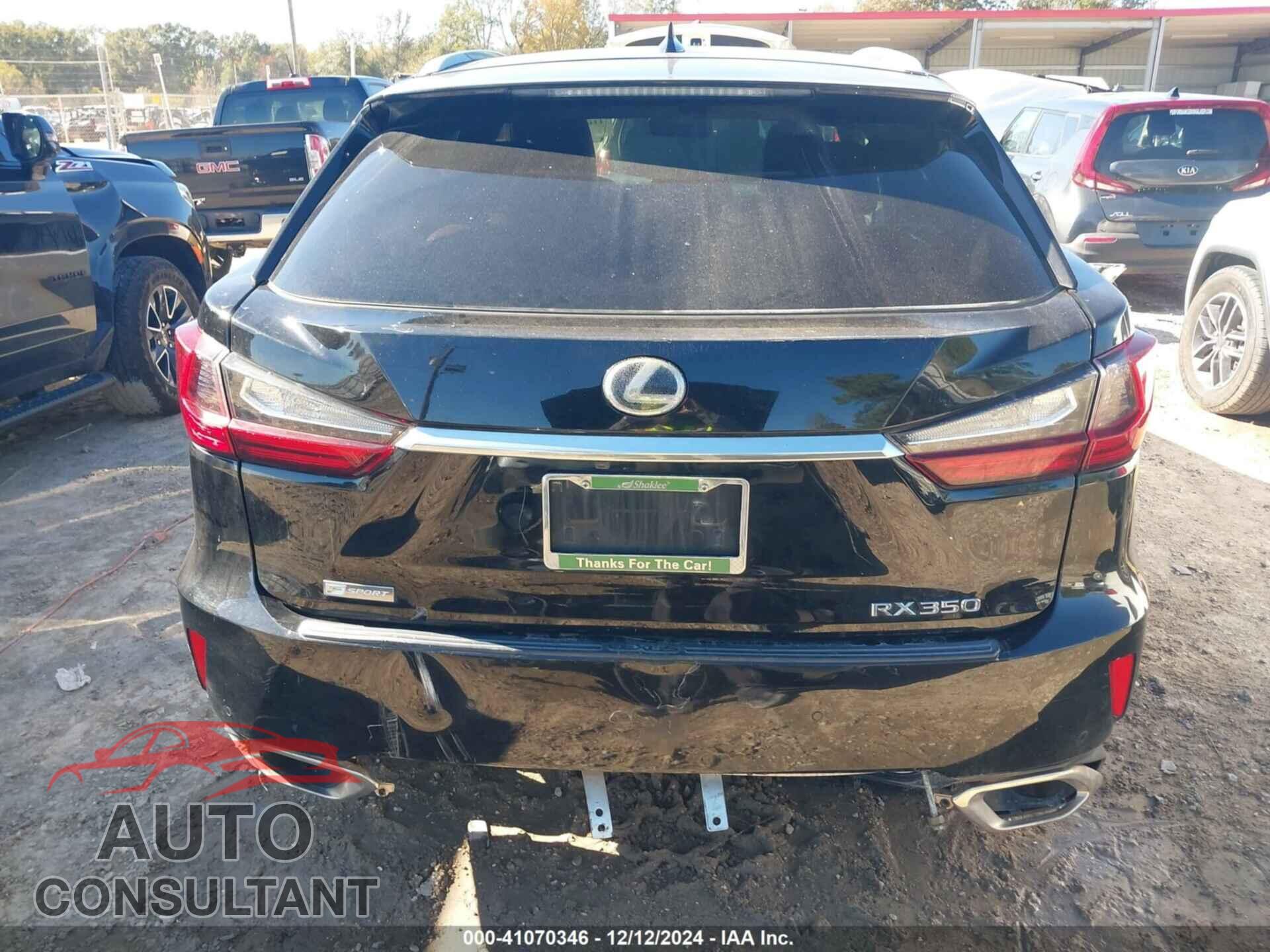 LEXUS RX 350 2017 - 2T2ZZMCA0HC037636