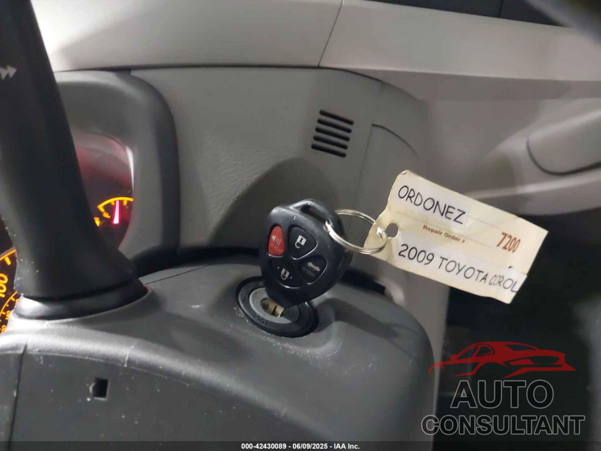 TOYOTA COROLLA 2009 - 1NXBU40E39Z037254