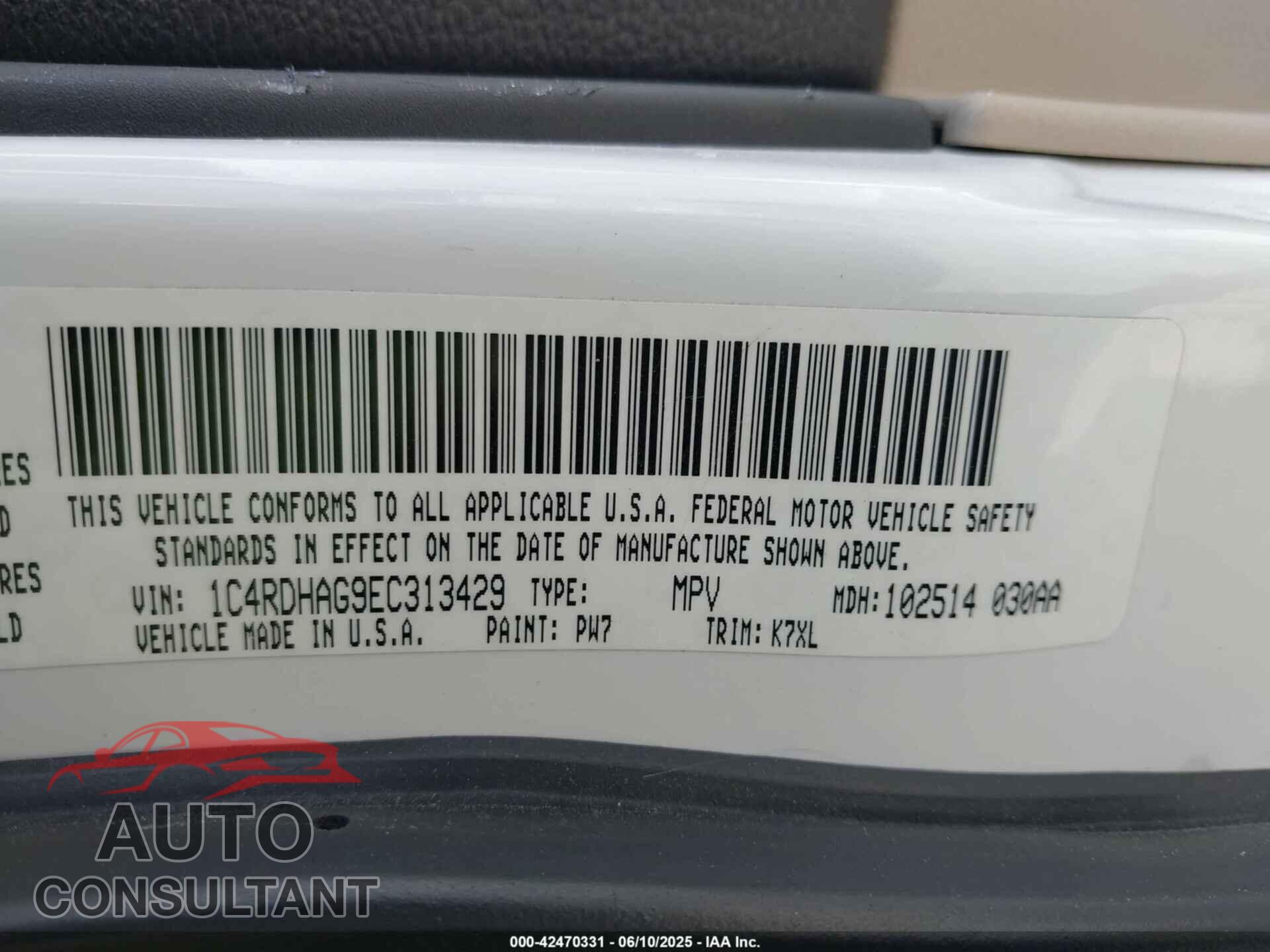 DODGE DURANGO 2014 - 1C4RDHAG9EC313429