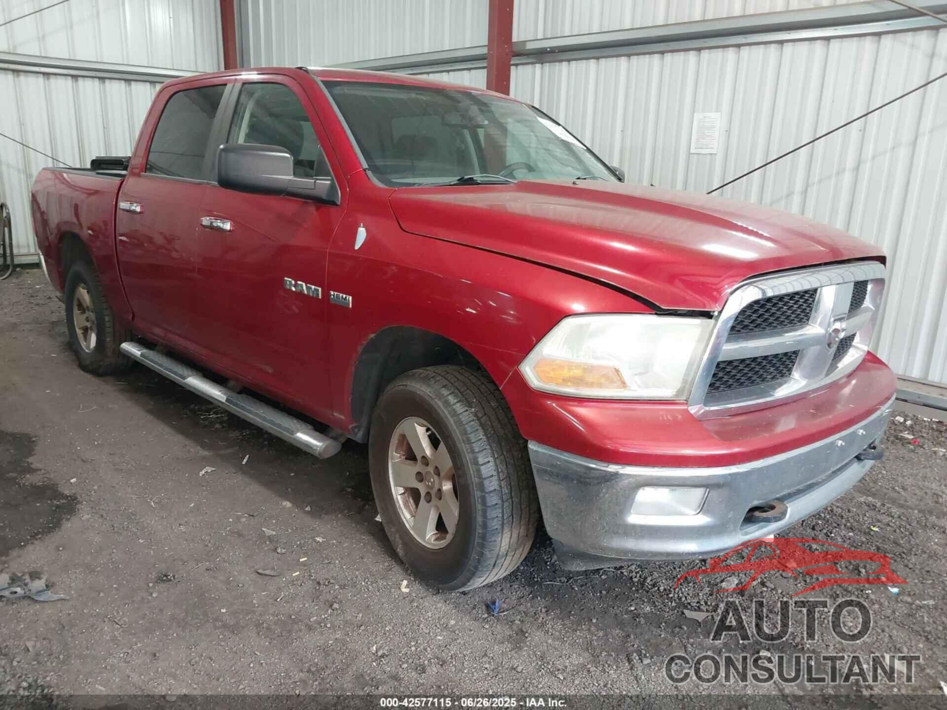 DODGE RAM 1500 2010 - 1D7RV1CT3AS221608