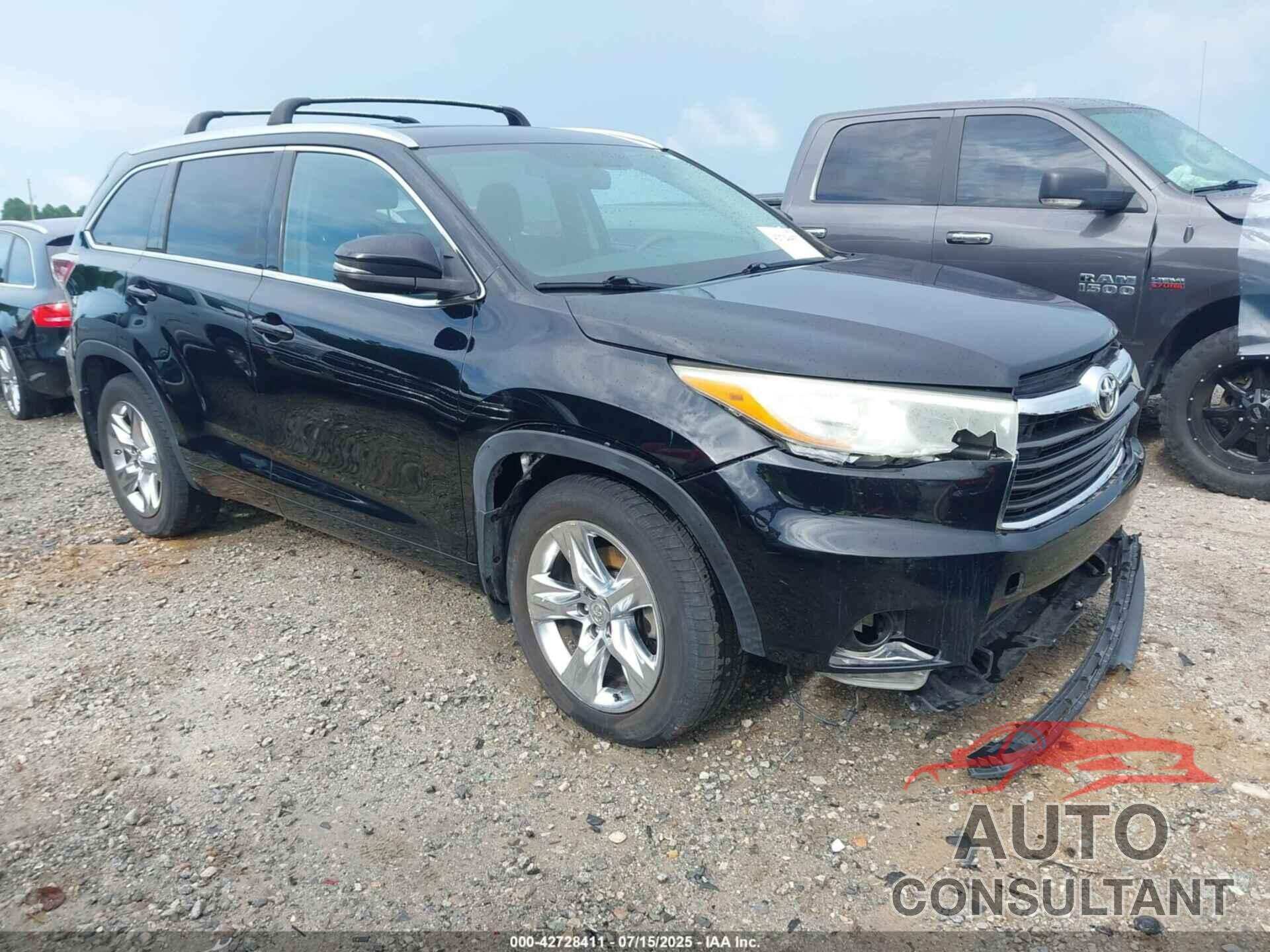 TOYOTA HIGHLANDER 2014 - 5TDDKRFH3ES055477
