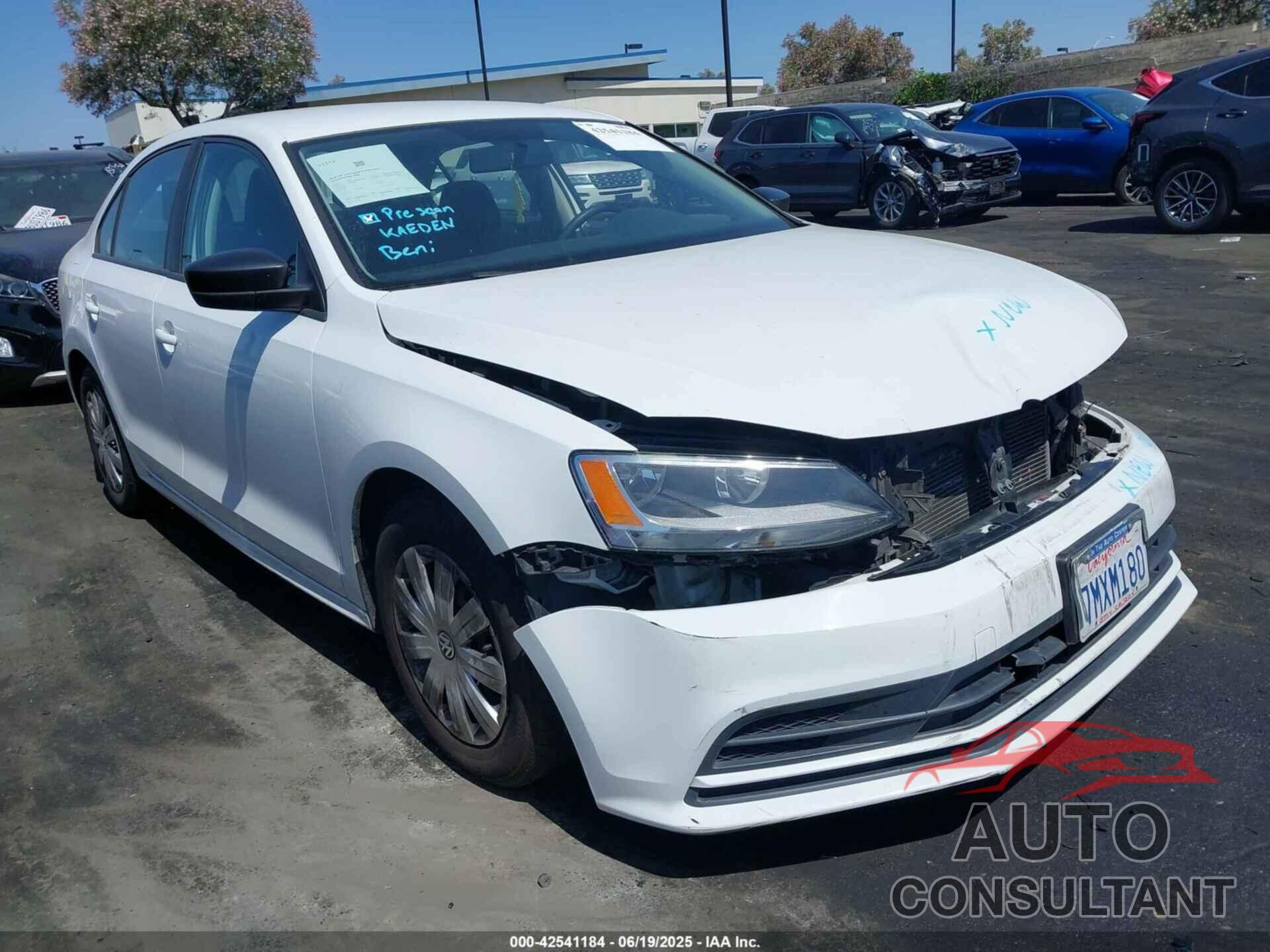 VOLKSWAGEN JETTA 2016 - 3VW267AJ6GM324839