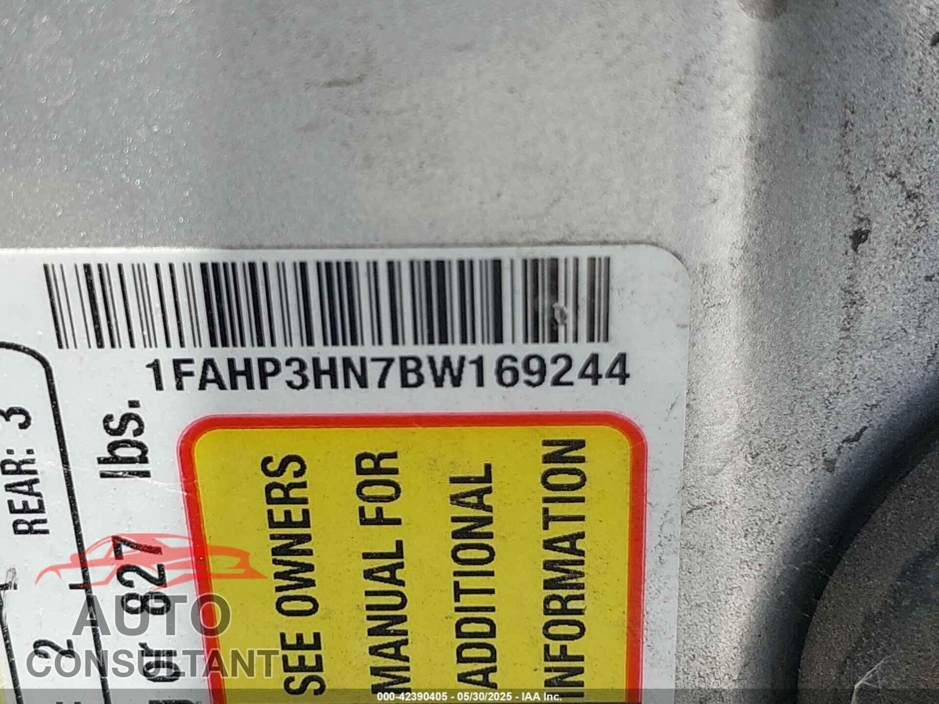FORD FOCUS 2011 - 1FAHP3HN7BW169244