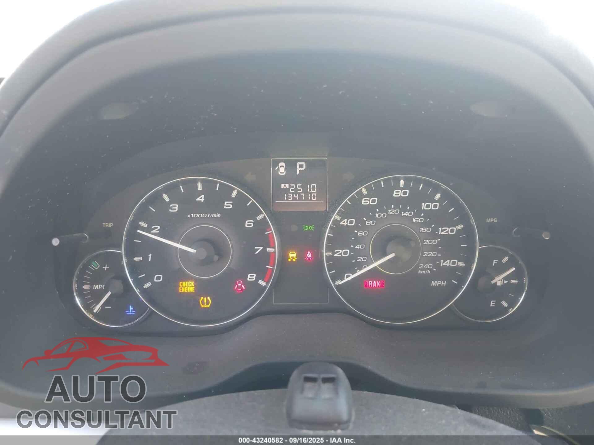 SUBARU OUTBACK 2011 - 4S4BRBCC3B3429209
