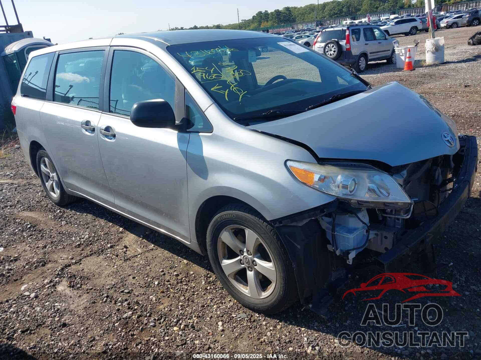 TOYOTA SIENNA 2016 - 5TDZK3DCXGS726592
