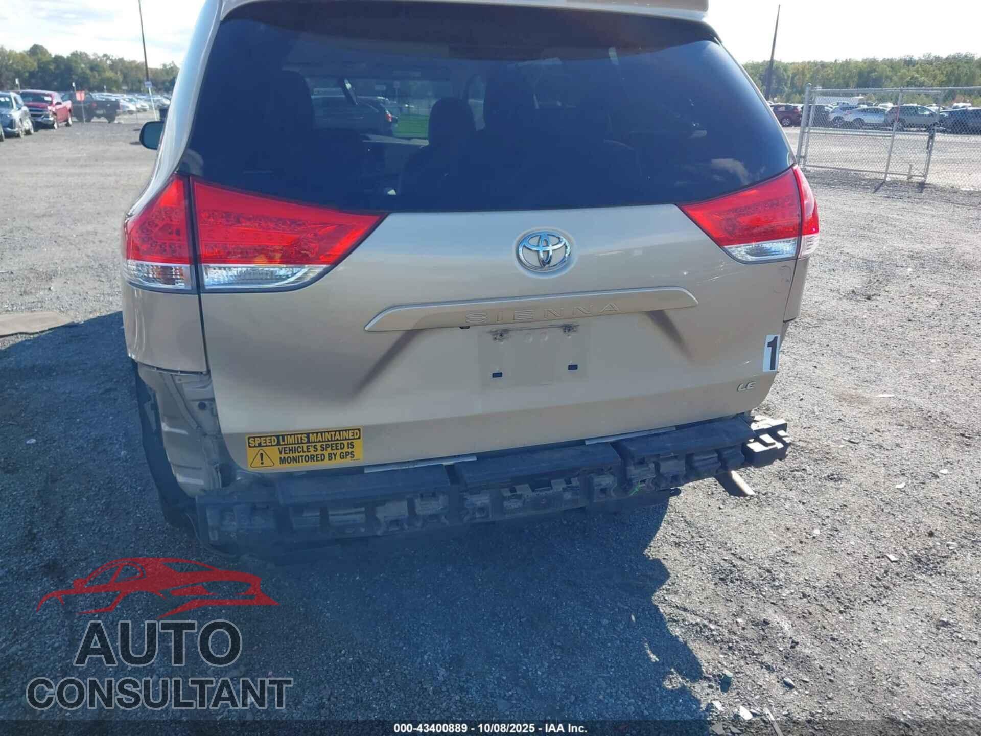 TOYOTA SIENNA 2012 - 5TDKK3DC0CS197732