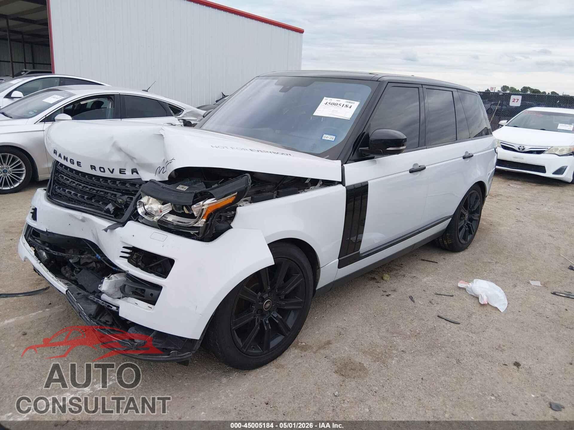 LAND ROVER RANGE ROVER 2016 - SALGS2KF5GA266553