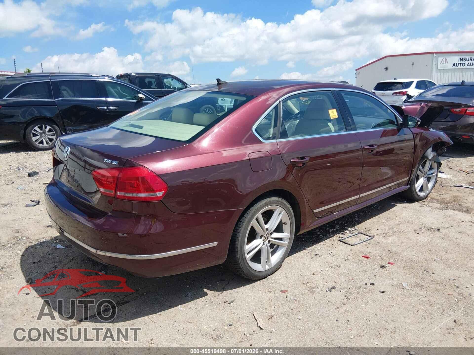 VOLKSWAGEN PASSAT 2012 - 1VWBN7A39CC067563