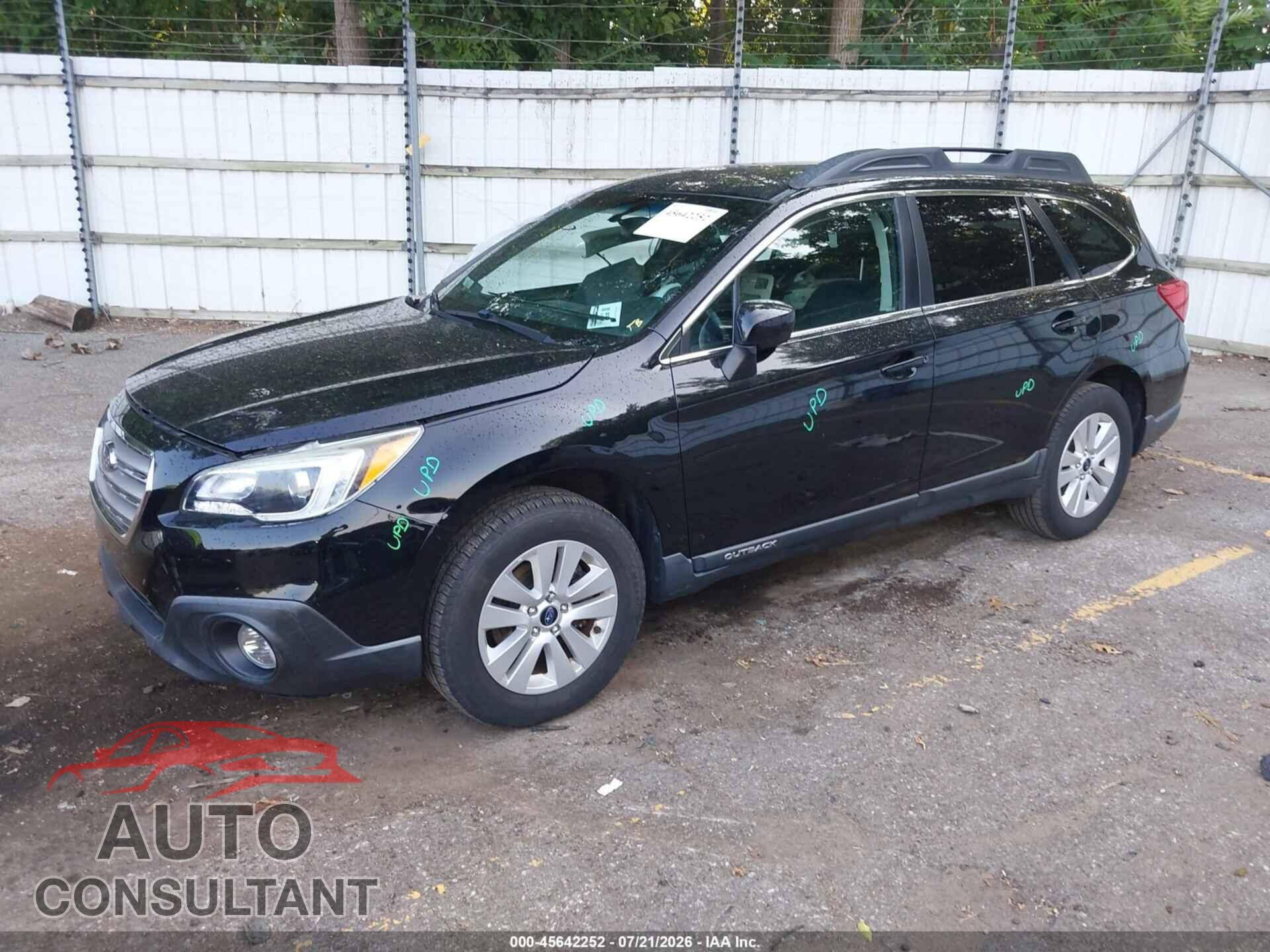 SUBARU OUTBACK 2015 - 4S4BSBCC4F3344759