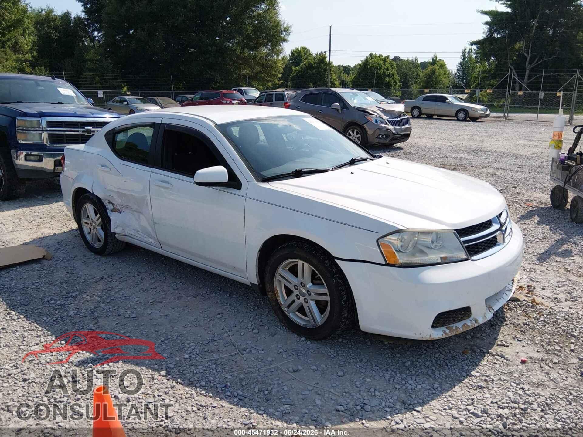 DODGE AVENGER 2012 - 1C3CDZCB2CN290238