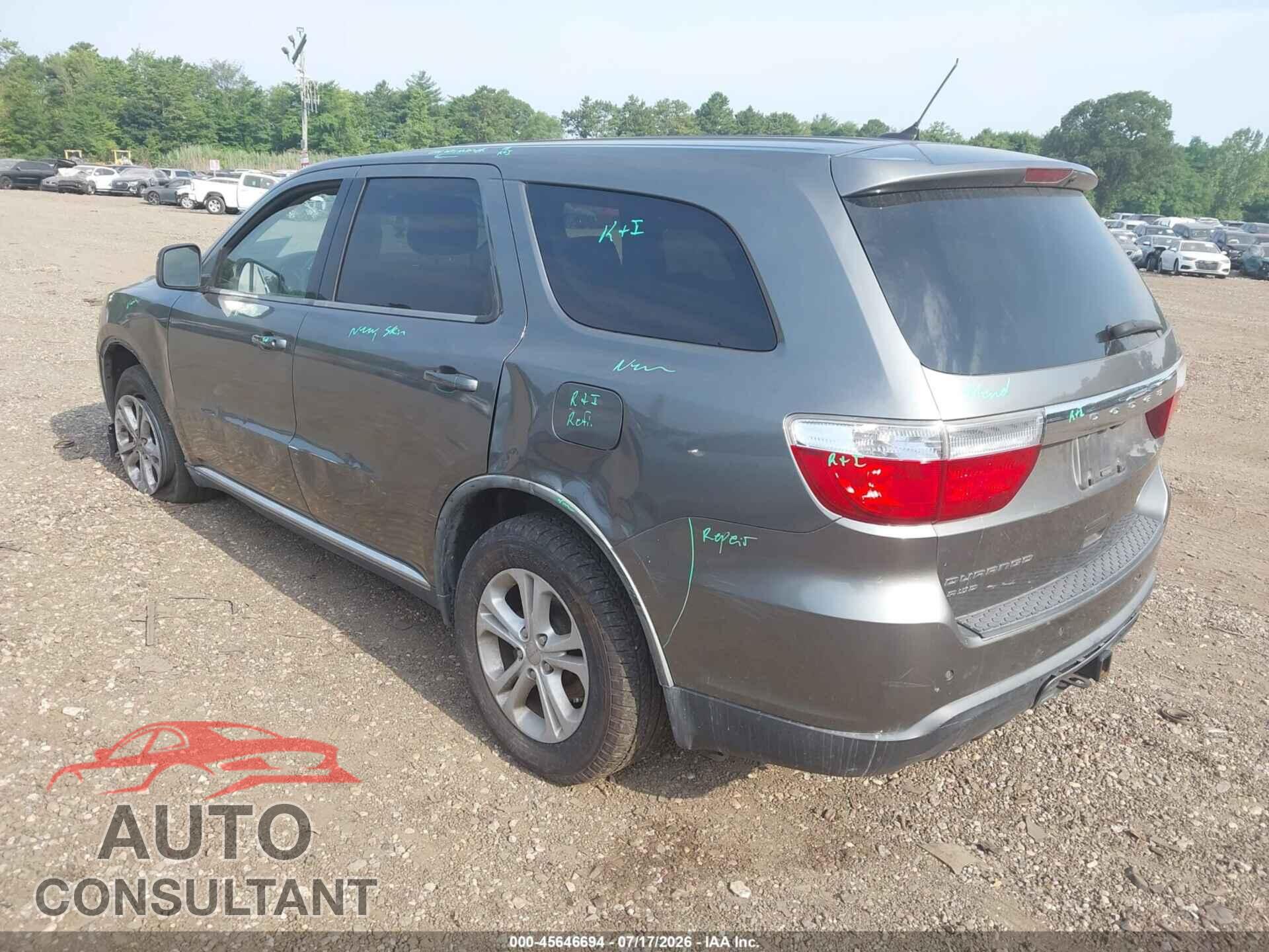 DODGE DURANGO 2012 - 1C4RDJAG3CC193230