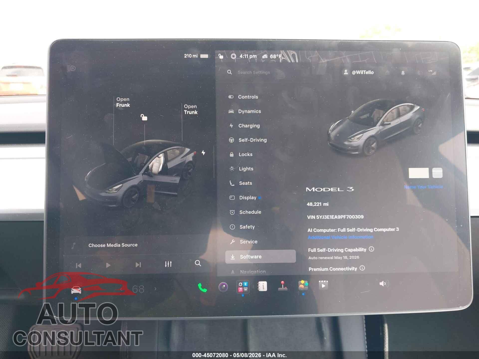 TESLA MODEL 3 2023 - 5YJ3E1EA9PF700309