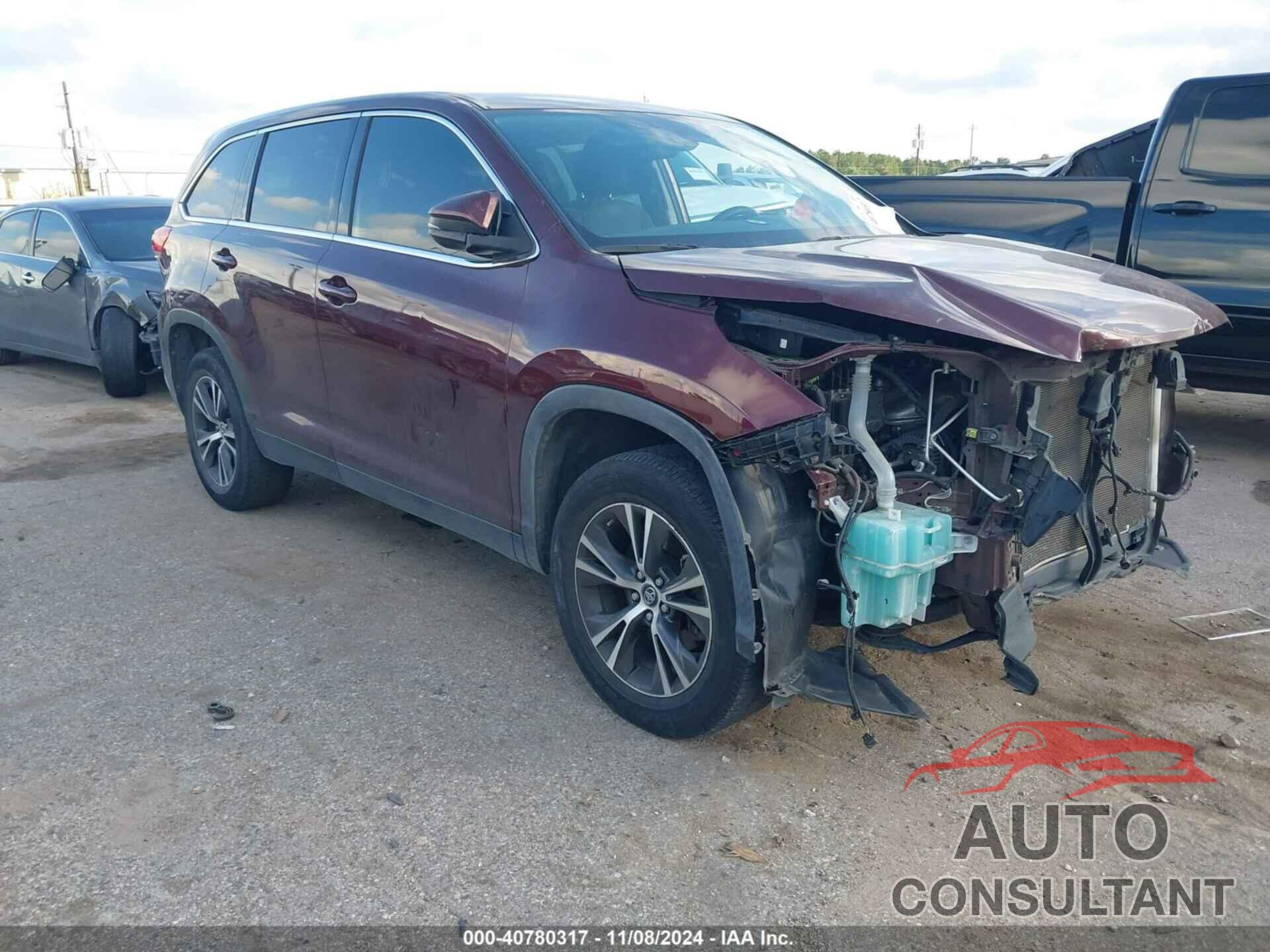 TOYOTA HIGHLANDER 2019 - 5TDZARFH4KS056853