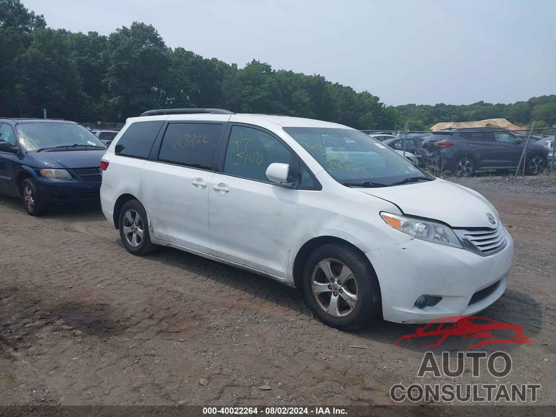 TOYOTA SIENNA 2016 - 5TDKK3DC4GS726041