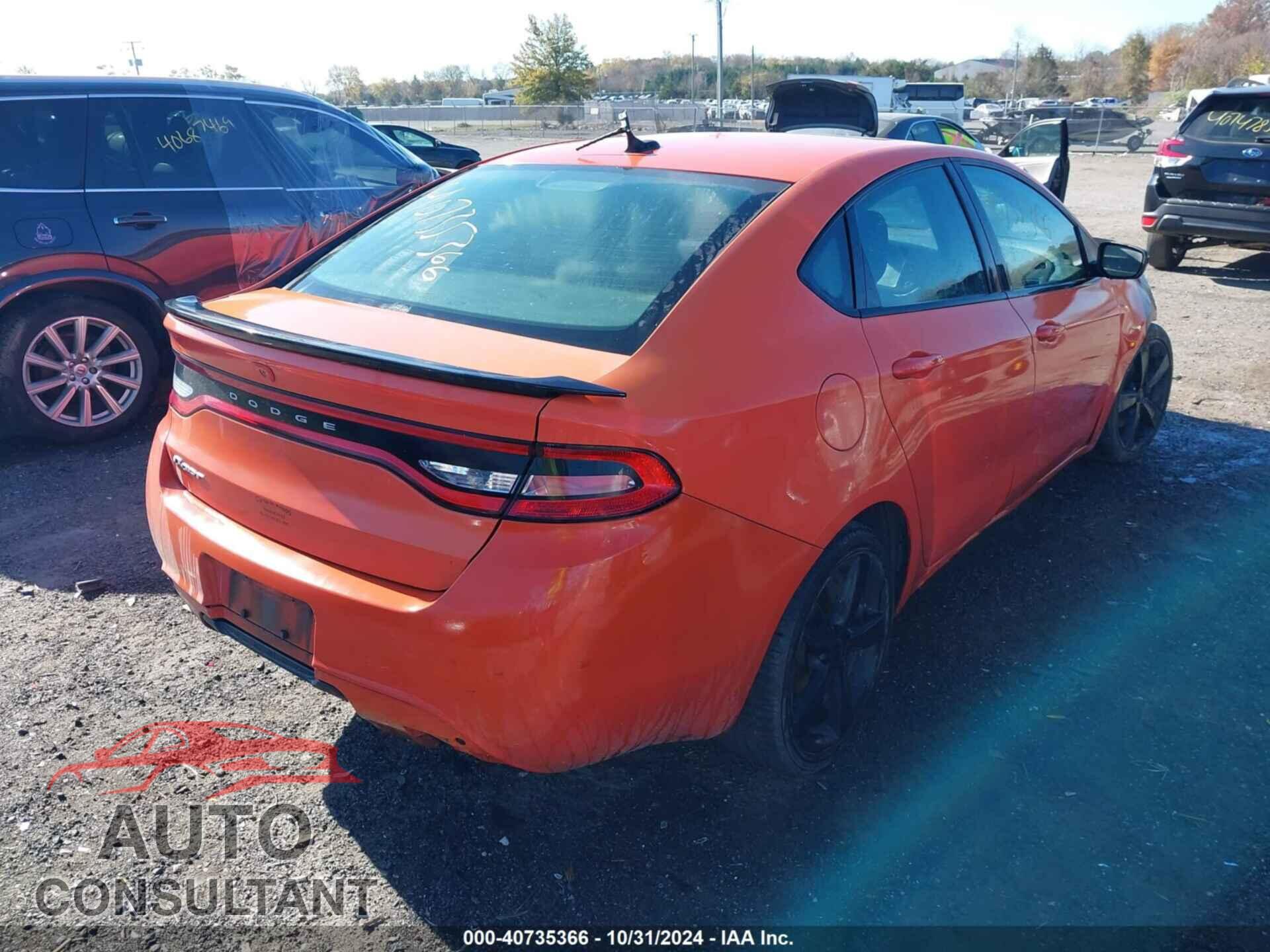 DODGE DART 2015 - 1C3CDFBB1FD241896