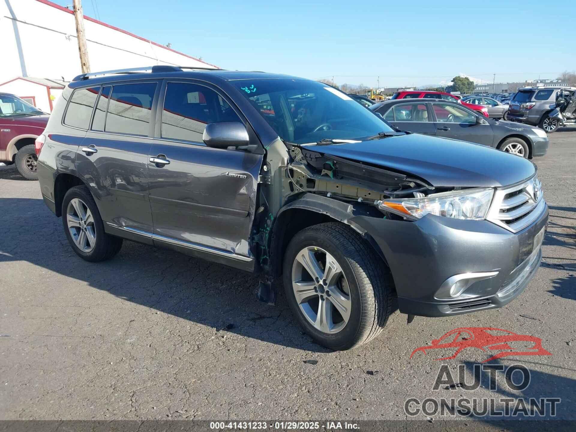 TOYOTA HIGHLANDER 2012 - 5TDDK3EH2CS134845