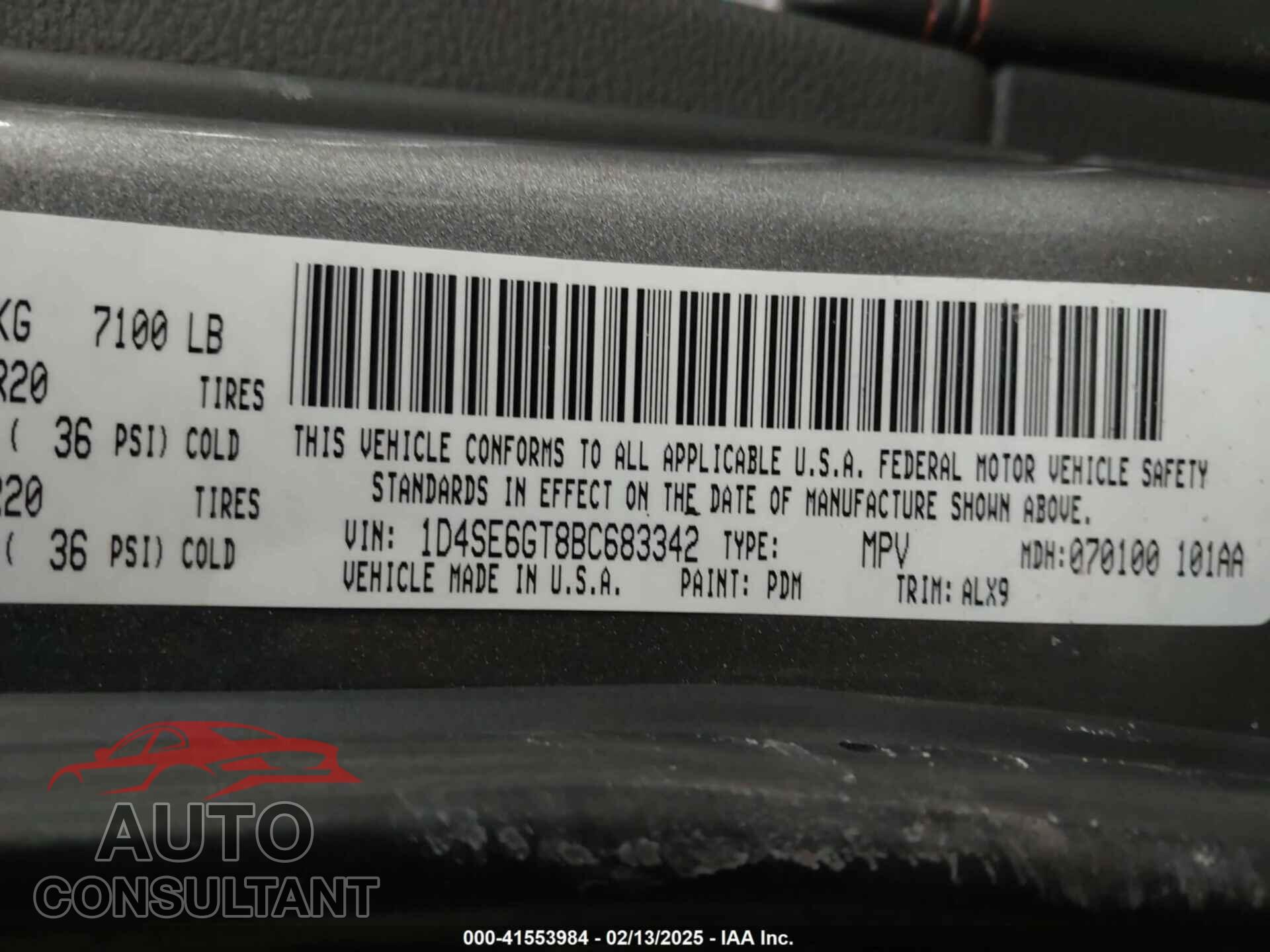 DODGE DURANGO 2011 - 1D4SE6GT8BC683342